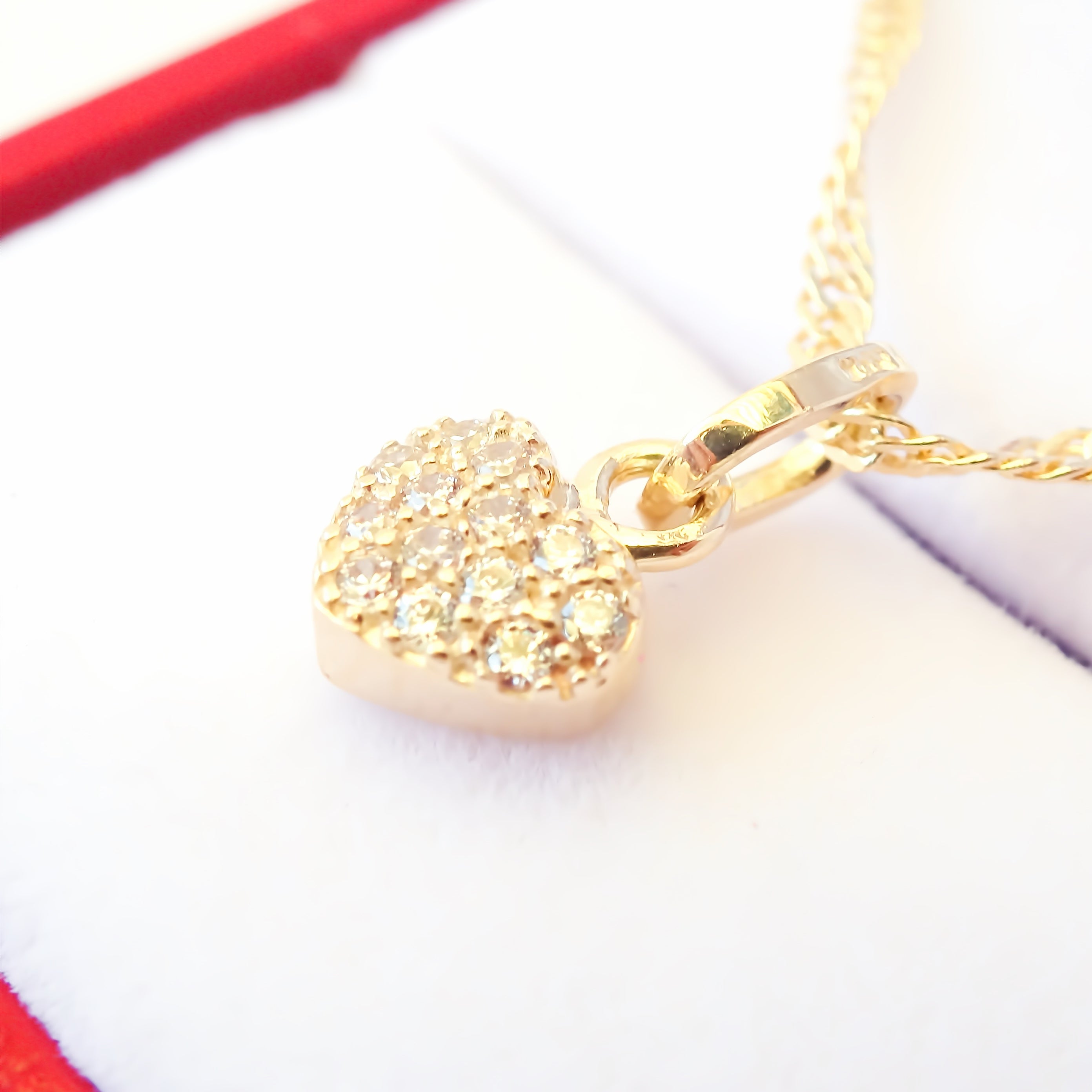 Amor Eterno - Dije Corazón Bombón / Oro 10k Solido