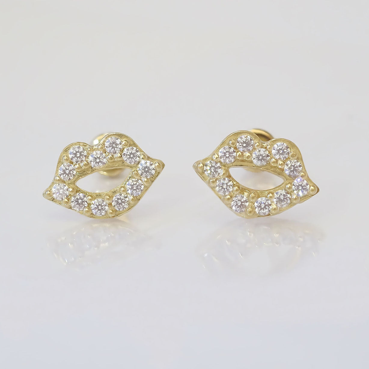 Amor Eterno - Broqueles Sexy Kiss / Aretes / Oro 10k