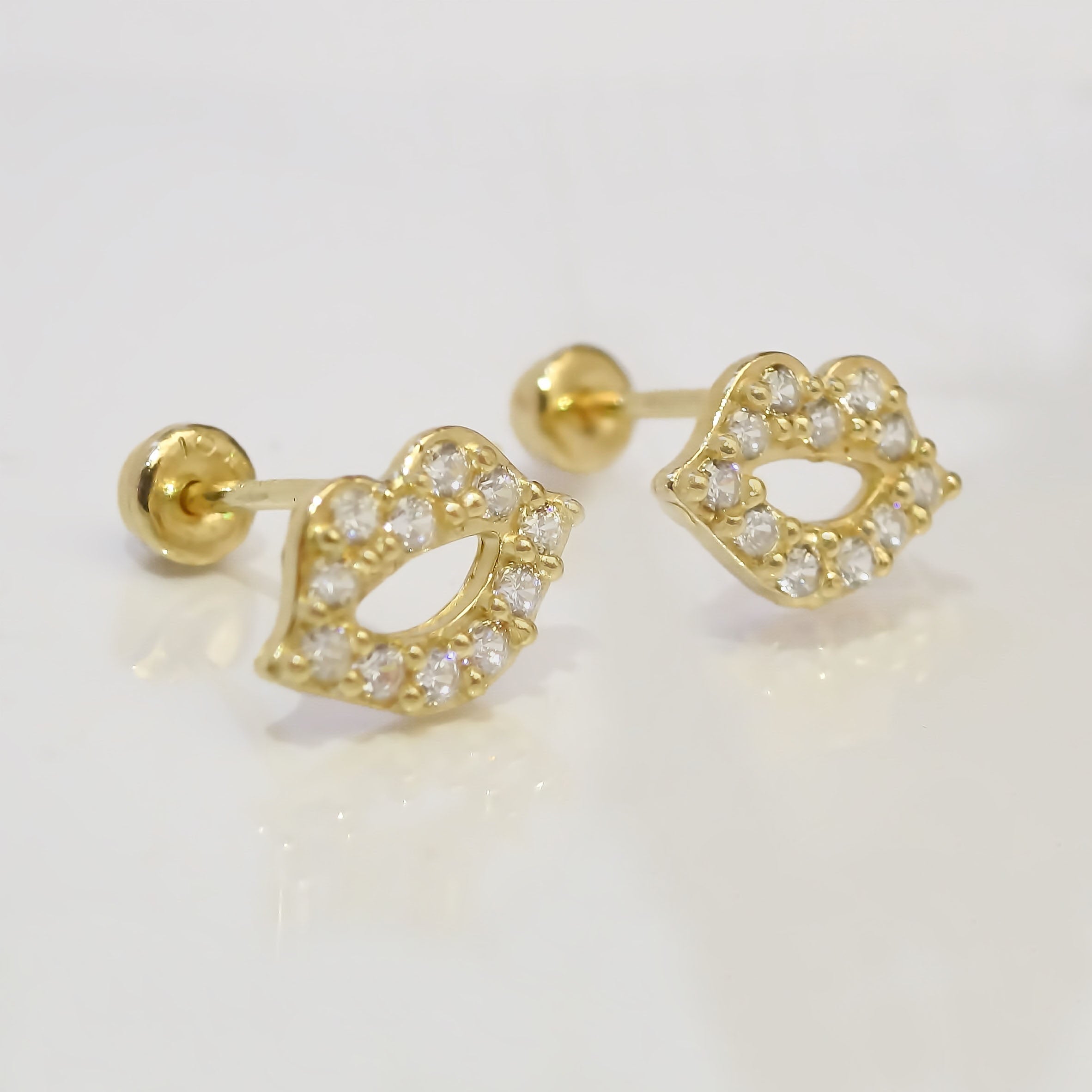 Amor Eterno - Broqueles Sexy Kiss / Aretes / Oro 10k