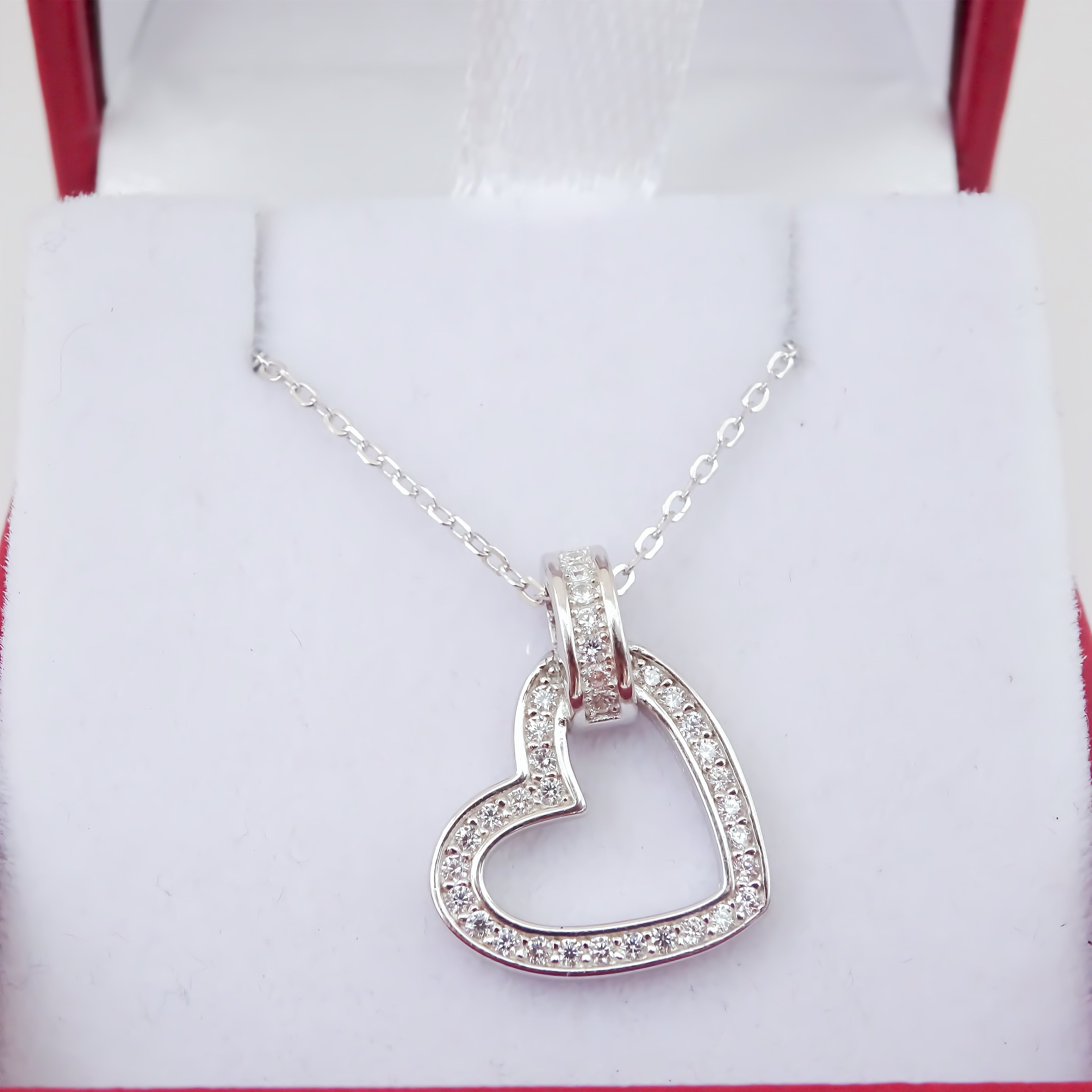 Amor Eterno - Gargantilla / Collar Plata Oro 24k / Corazón