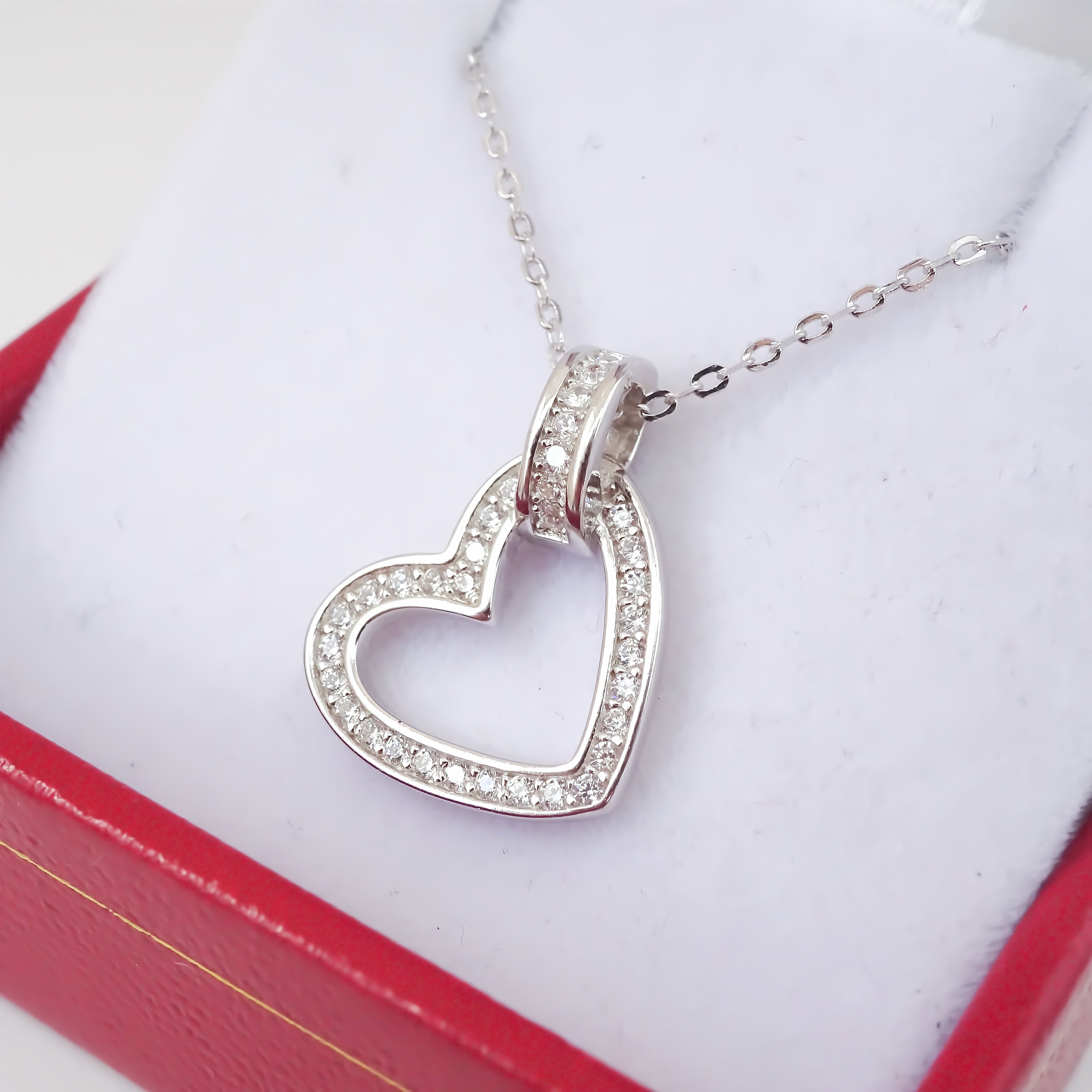 Amor Eterno - Gargantilla / Collar Plata Oro 24k / Corazón