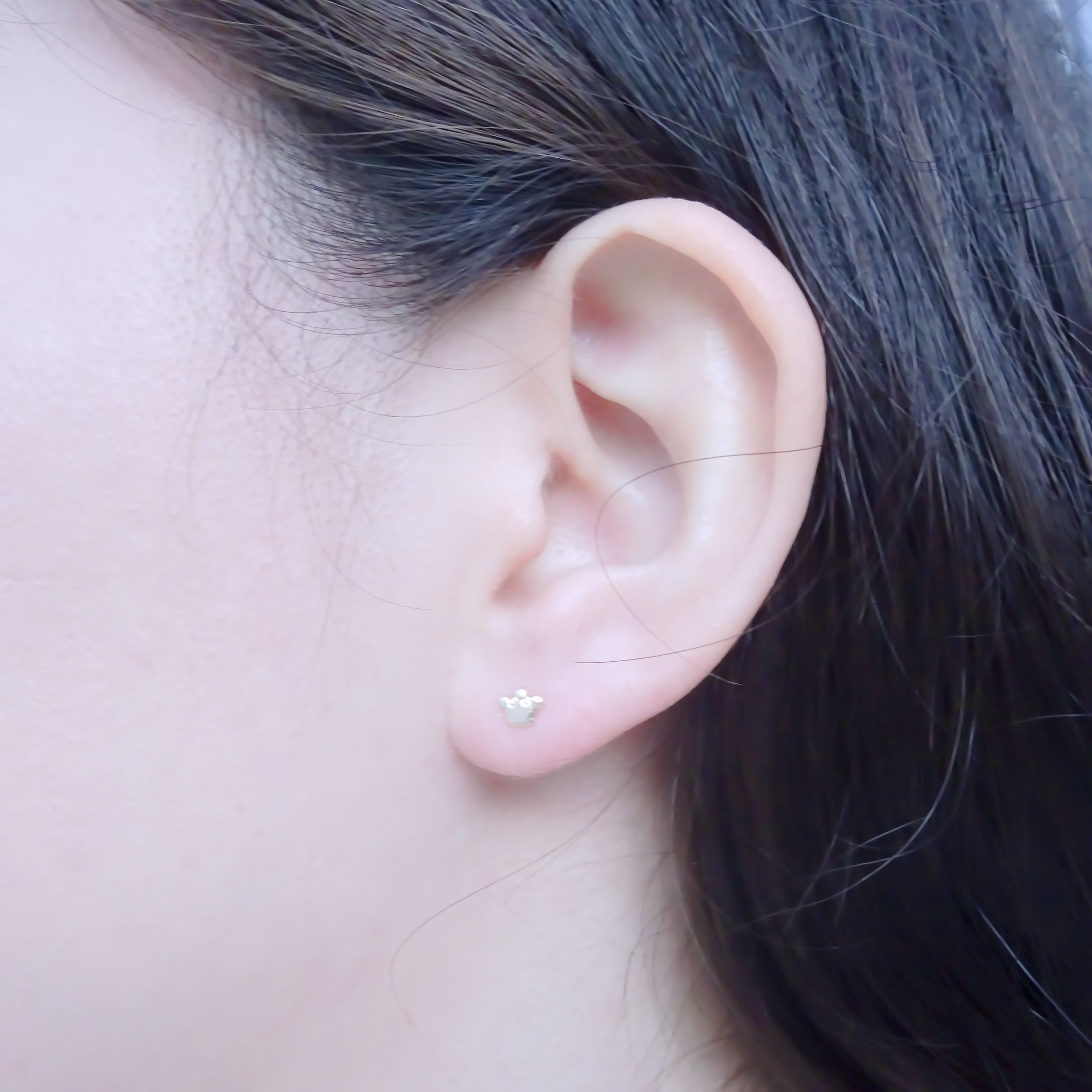 Amor Eterno - Broqueles Coronita Bebé / Aretes / Oro 10k