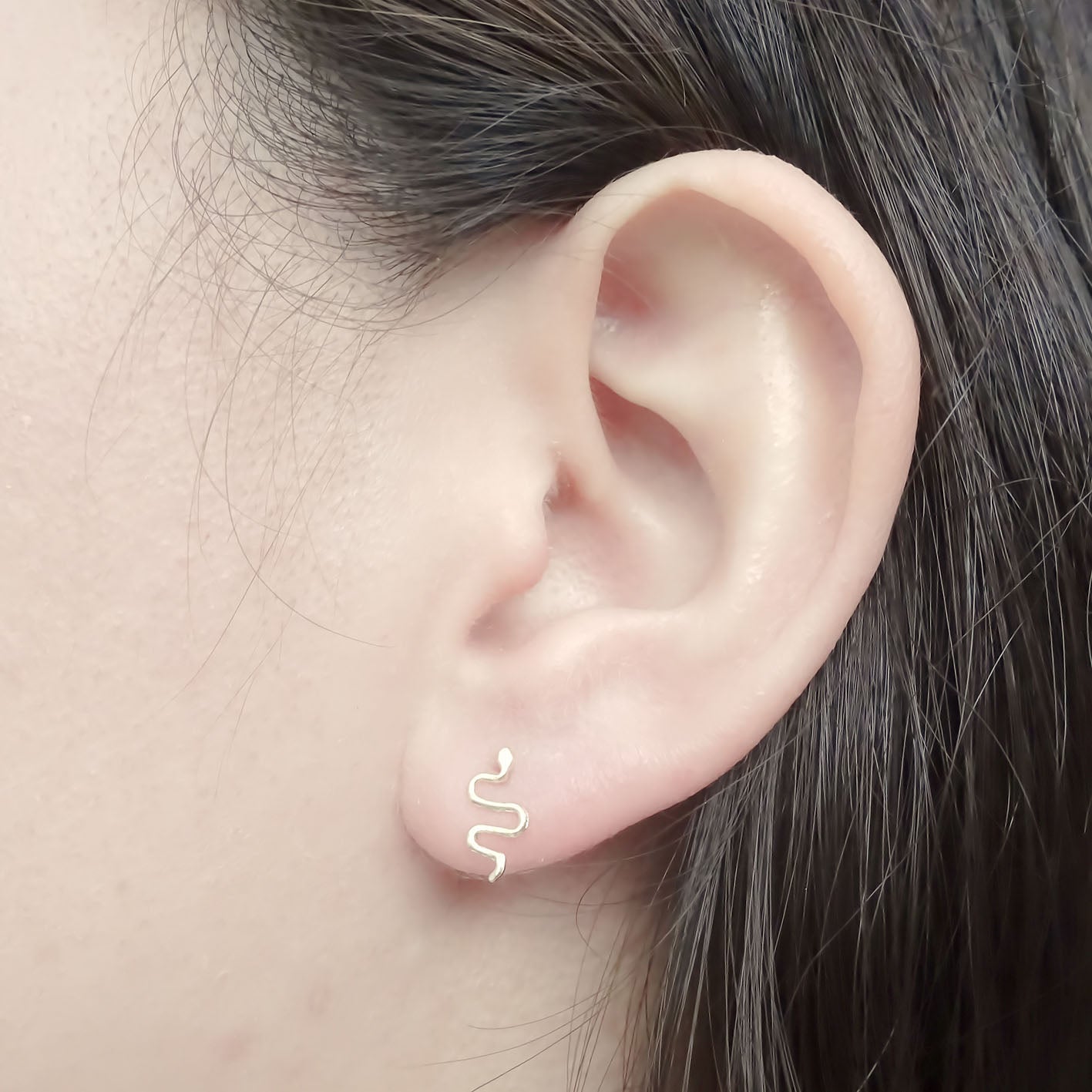 Amor Eterno - Broqueles Serpiente Vibora / Aretes / Fina 10k