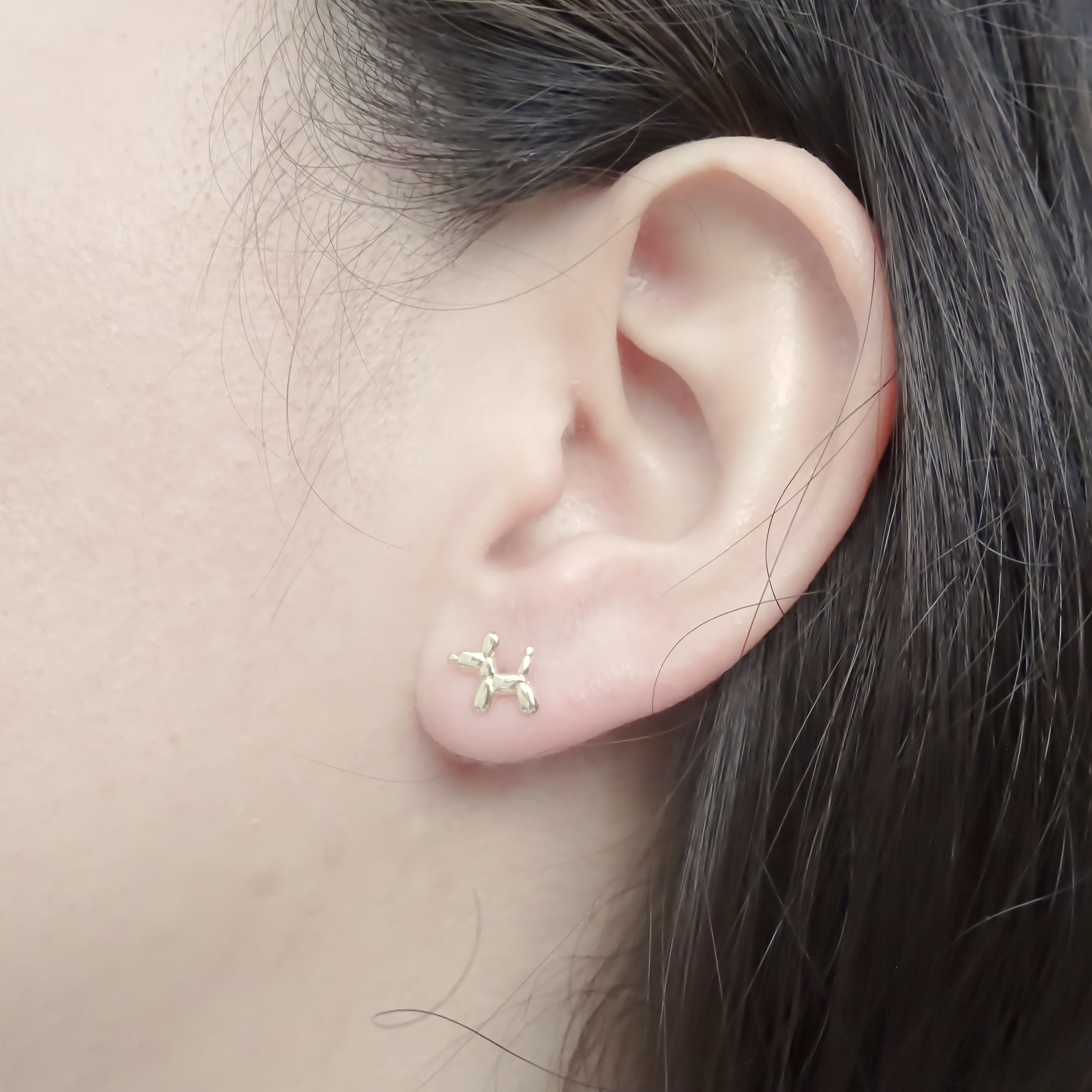 Amor Eterno - Broqueles / Globos Perrito / Aretes / Oro 10k