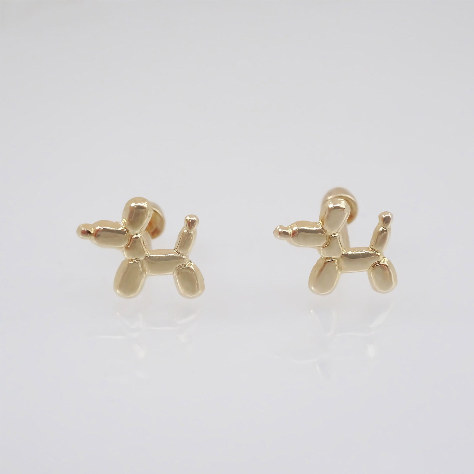 Amor Eterno - Broqueles / Globos Perrito / Aretes / Oro 10k