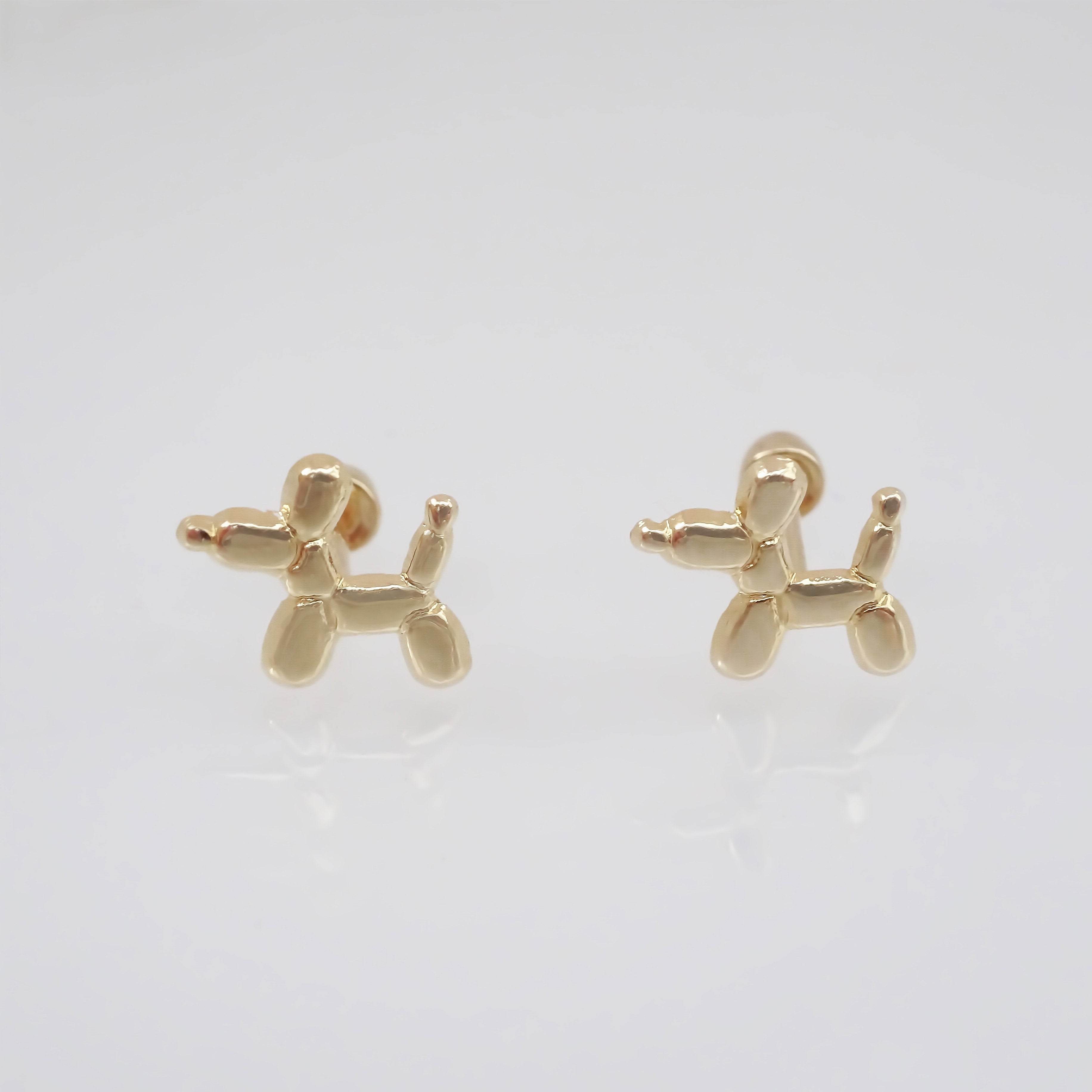Amor Eterno - Broqueles / Globos Perrito / Aretes / Oro 10k
