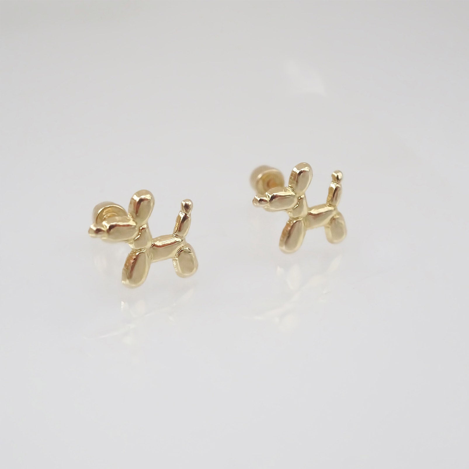 Amor Eterno - Broqueles / Globos Perrito / Aretes / Oro 10k