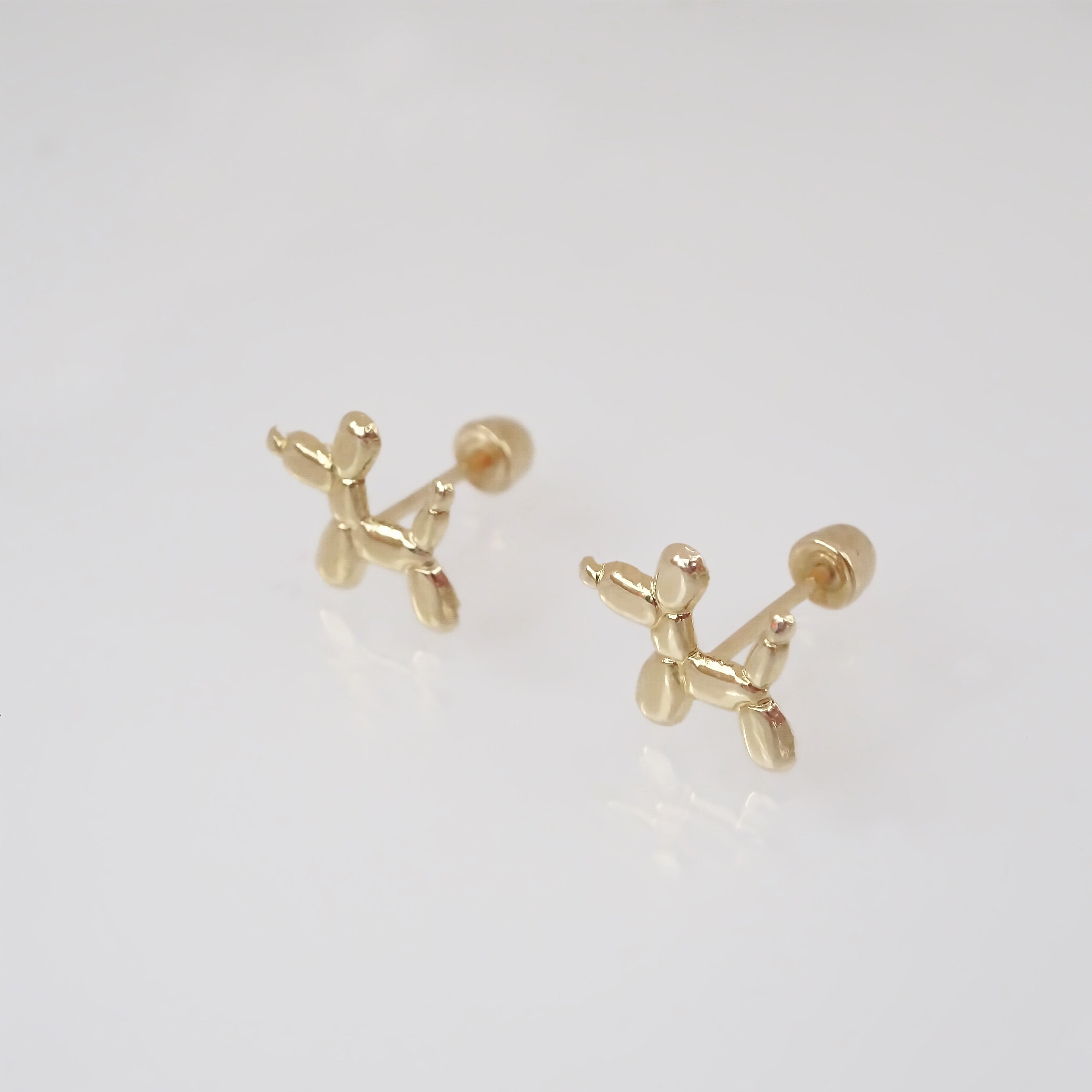 Amor Eterno - Broqueles / Globos Perrito / Aretes / Oro 10k