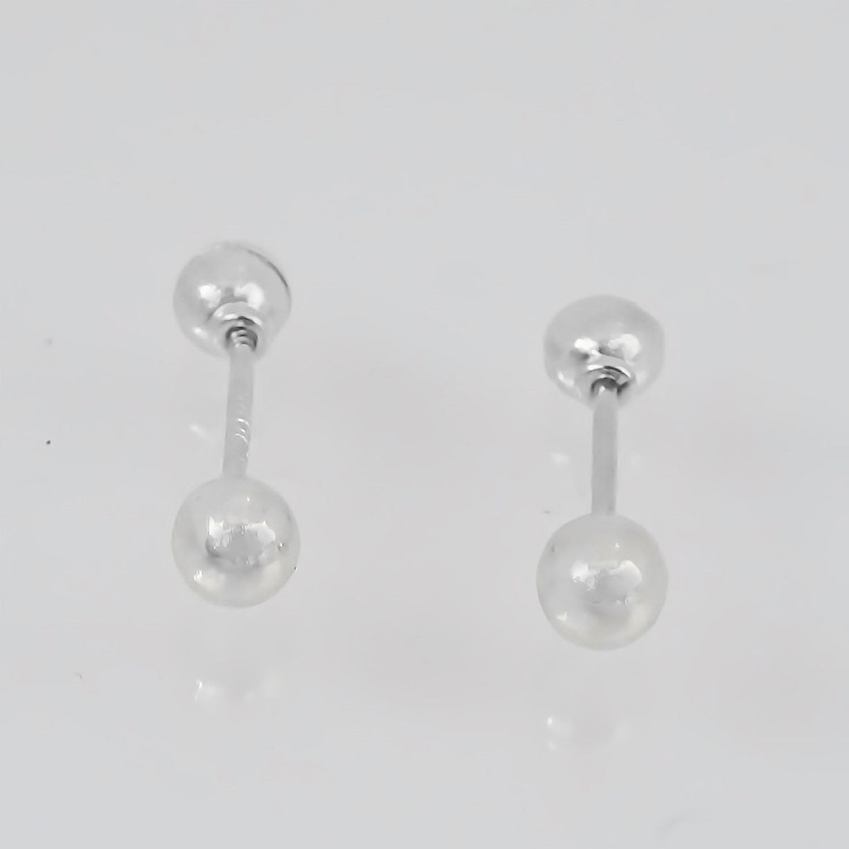 Amor Eterno - Broqueles Bebé / Dormilonas 2 mm / Aretes / Oro 10k
