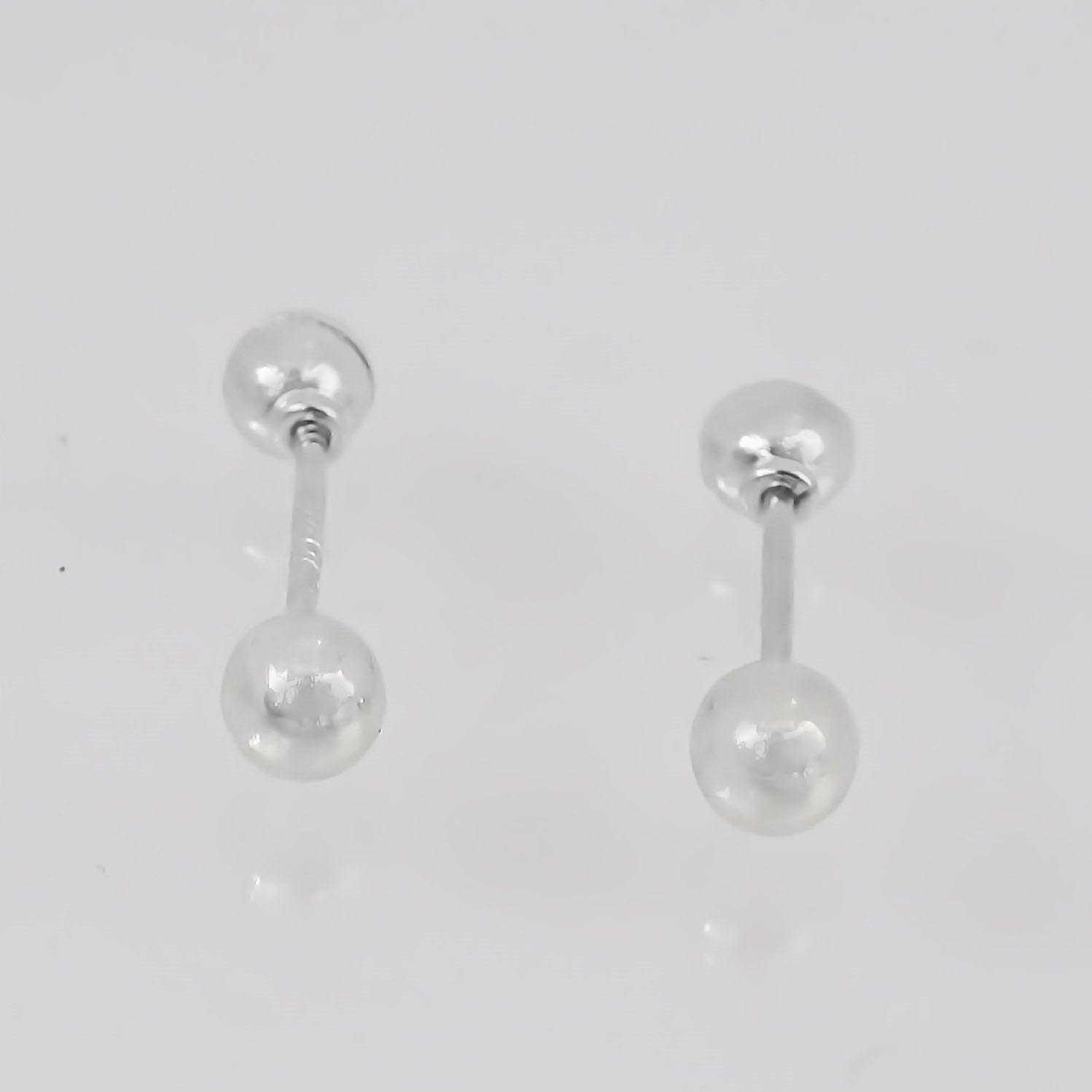 Amor Eterno - Broqueles Bebé / Dormilonas 2 mm / Aretes / Oro 10k