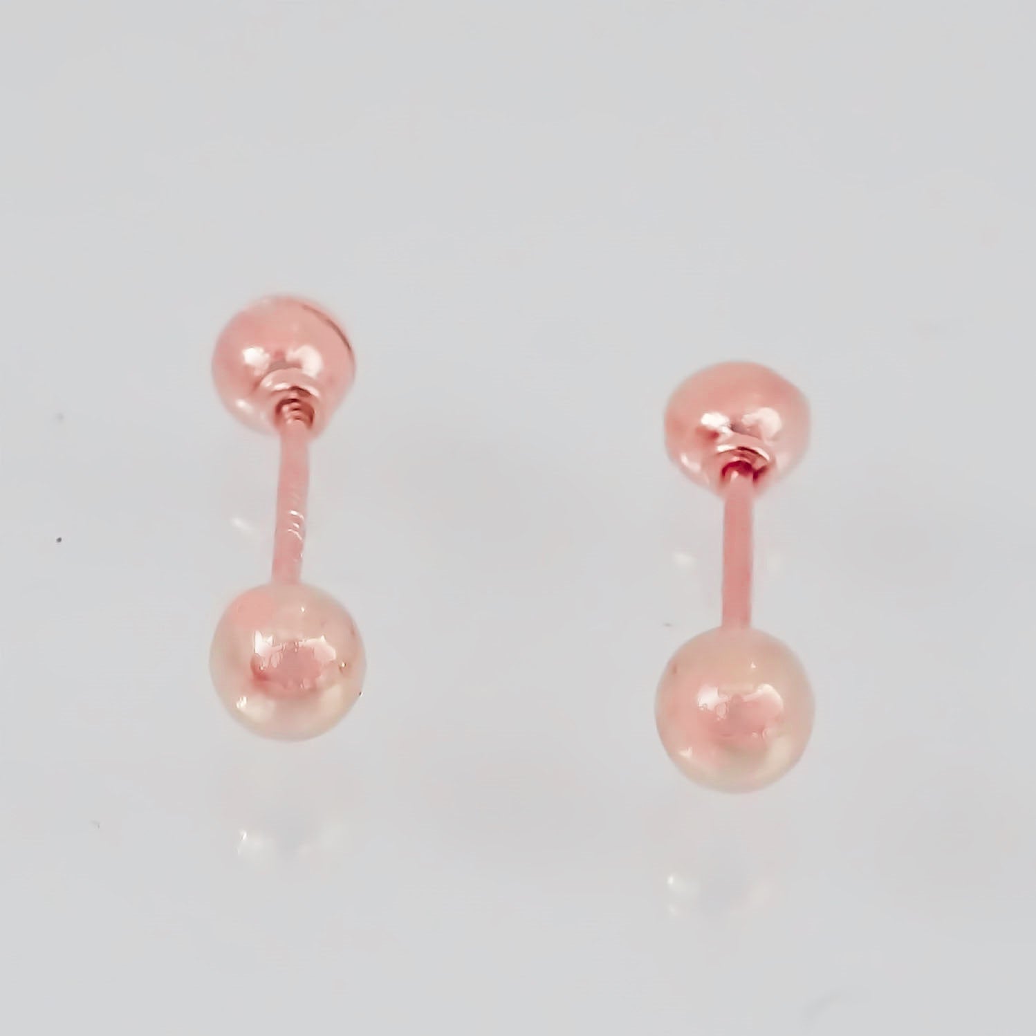 Amor Eterno - Broqueles Bebé / Dormilonas / Aretes / Oro 10k (Rosa)