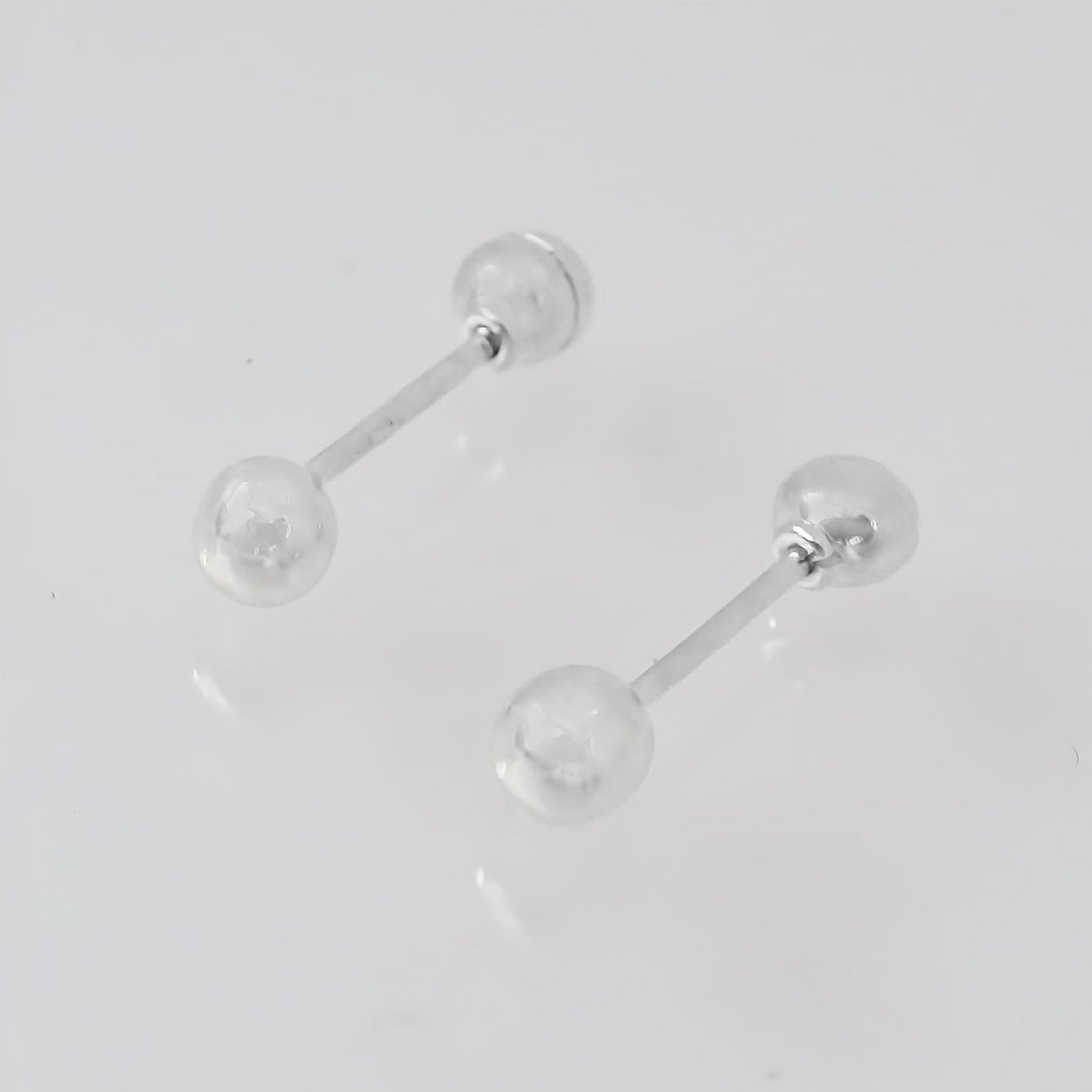 Amor Eterno - Broqueles Bebé / Dormilonas 2 mm / Aretes / Oro 10k