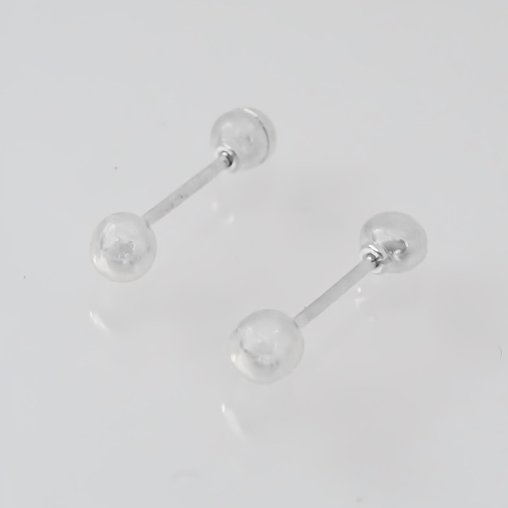 Amor Eterno - Broqueles Bebé / Dormilonas 2 mm / Aretes / Oro 10k