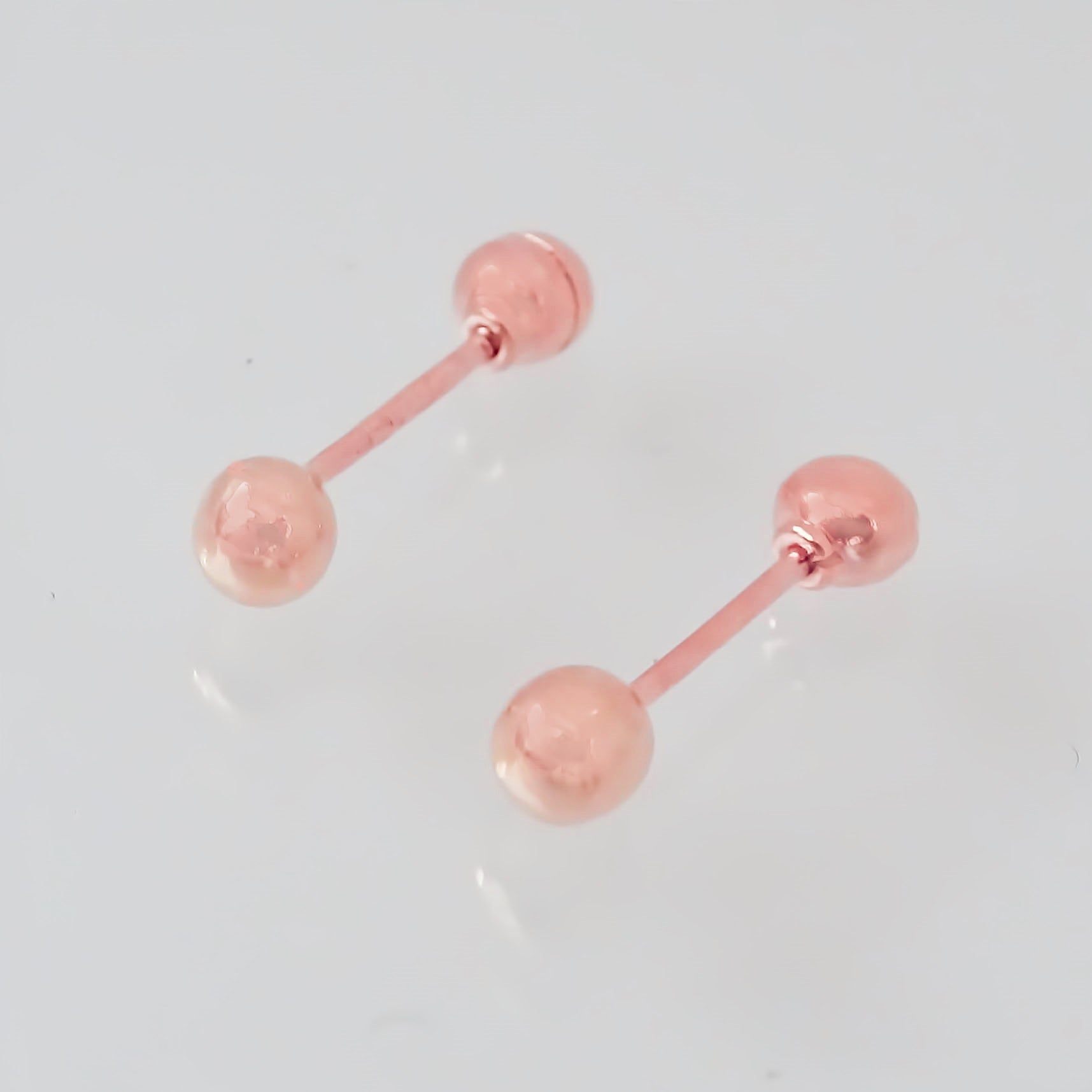 Amor Eterno - Broqueles Bebé / Dormilonas / Aretes / Oro 10k (Rosa)