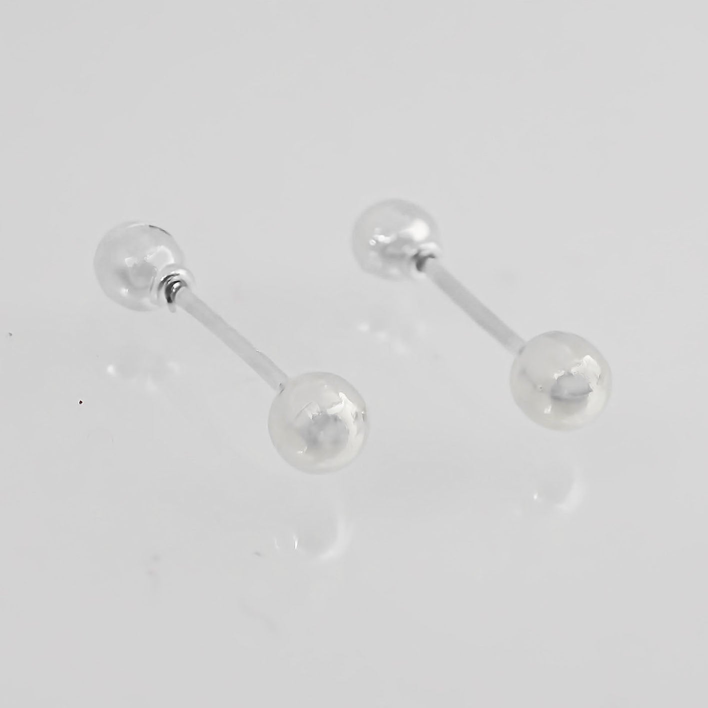 Amor Eterno - Broqueles Bebé / Dormilonas 2 mm / Aretes / Oro 10k