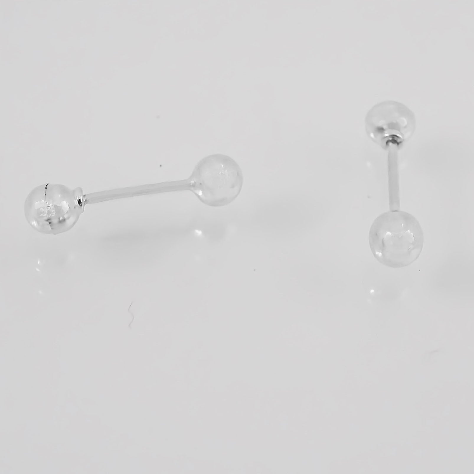 Amor Eterno - Broqueles Bebé / Dormilonas 2 mm / Aretes / Oro 10k