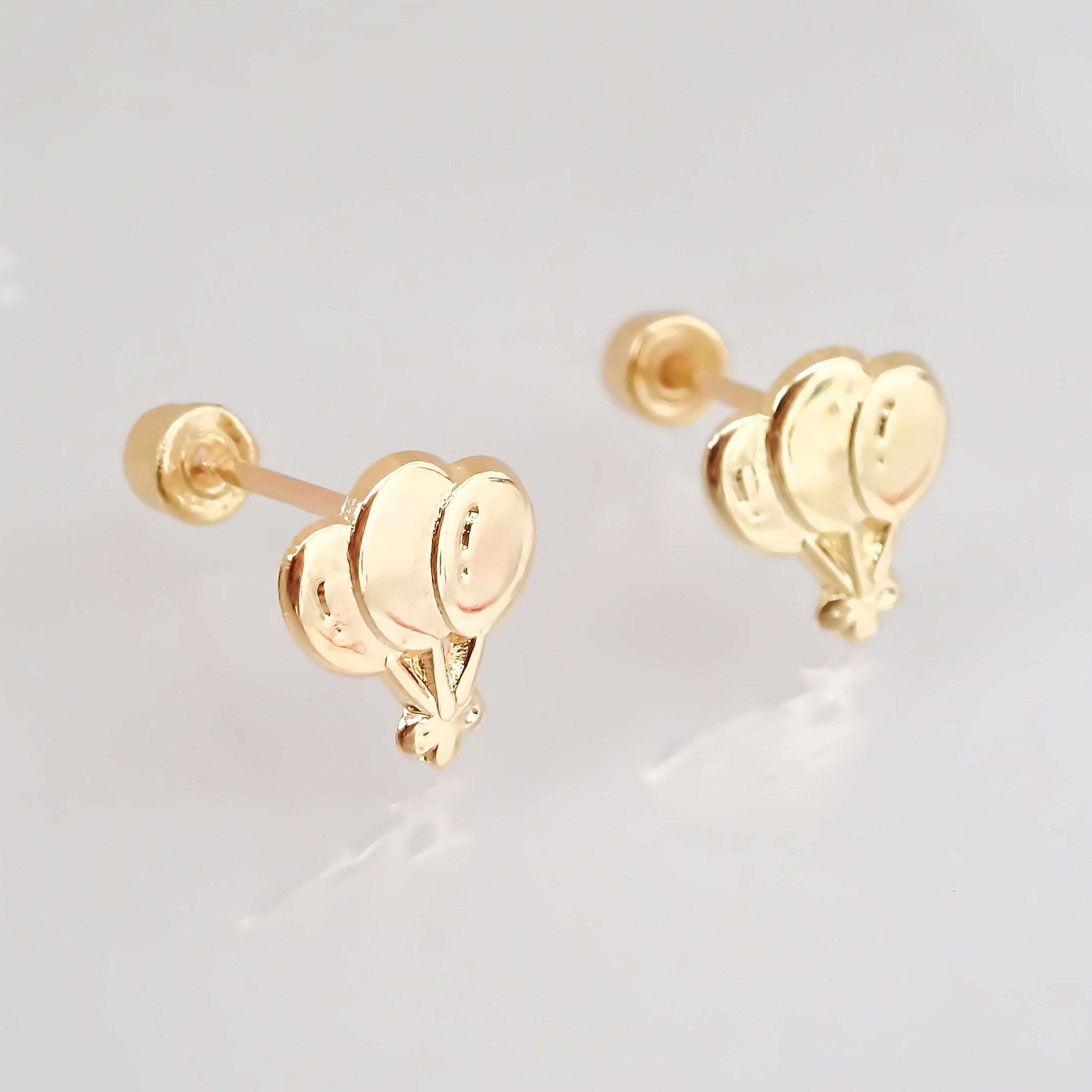 Amor Eterno - Broqueles / Globos Fiesta / Aretes / Oro 10k