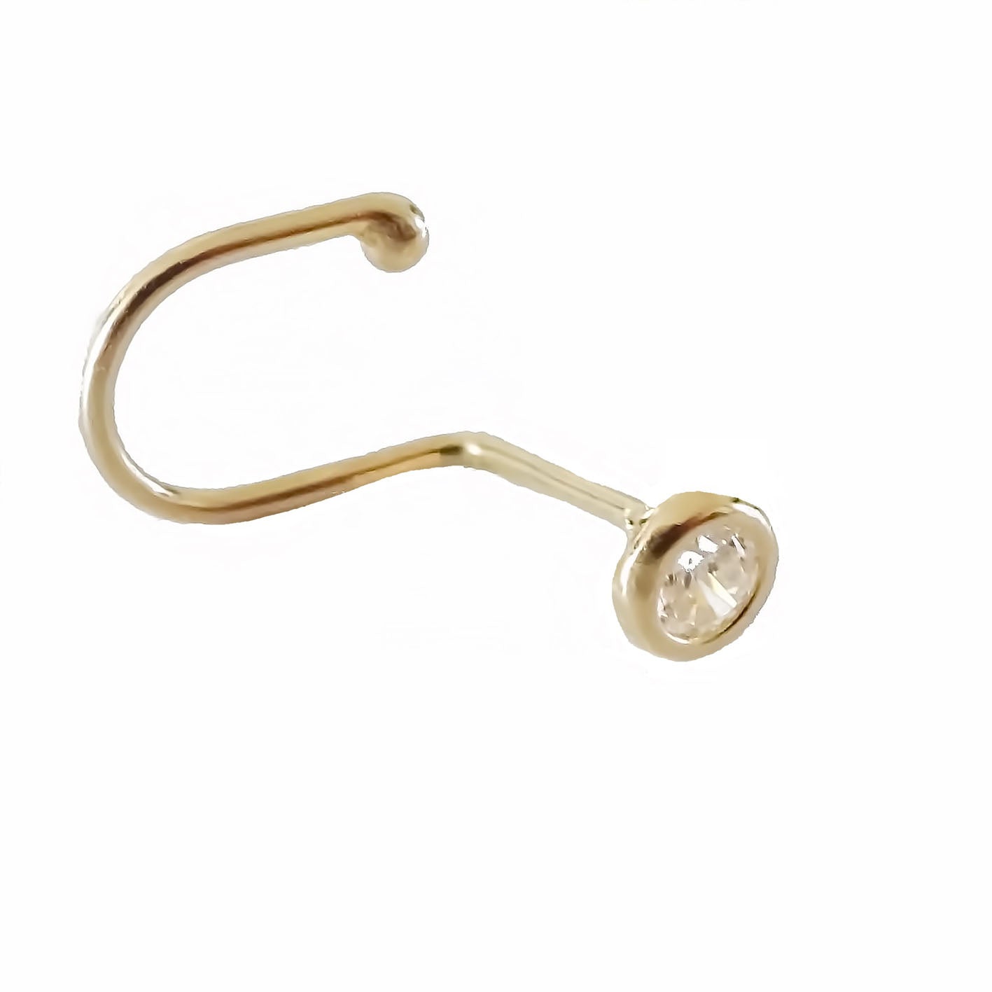 Amor Eterno - Piercing Nariz Bisel / Oro Sólido 10k
