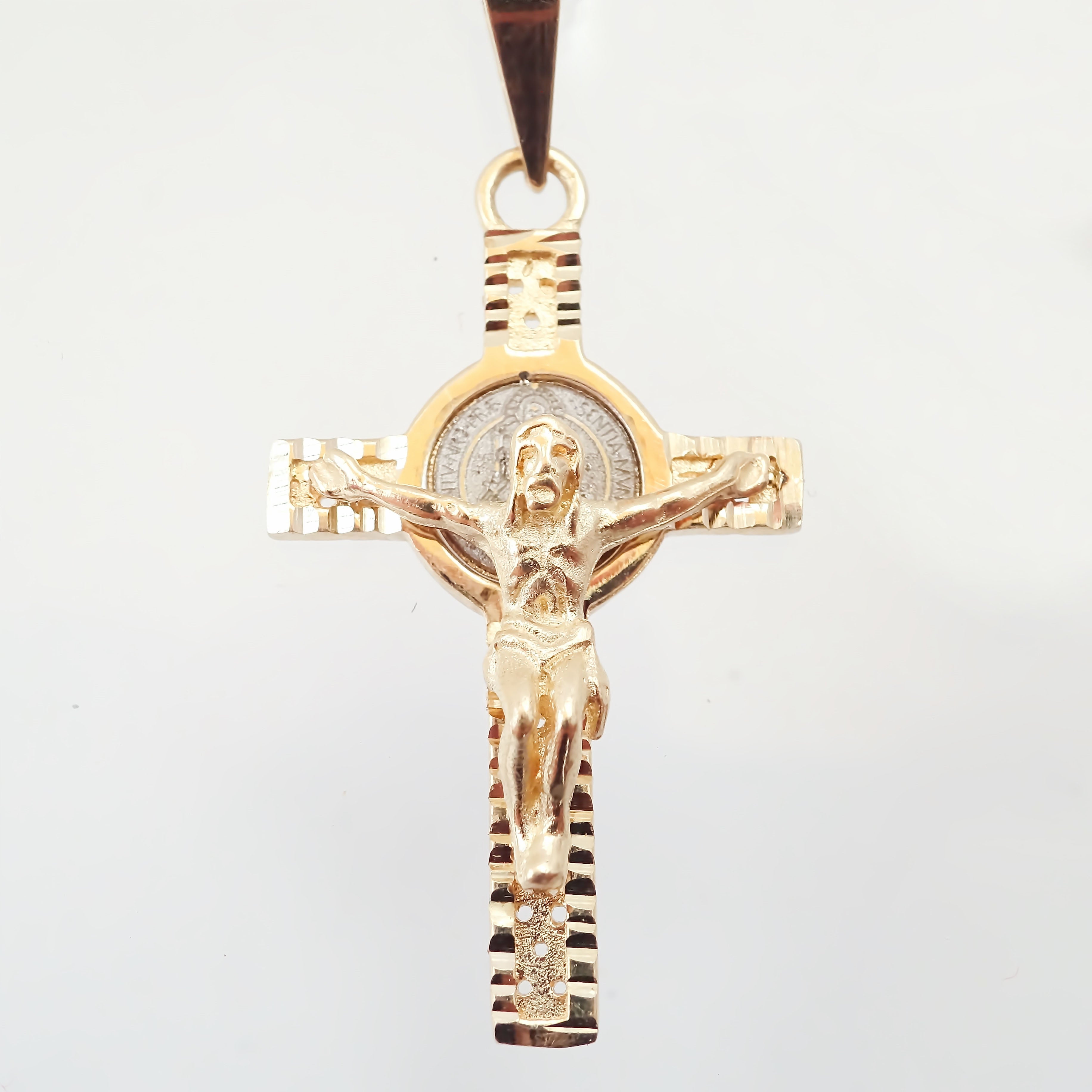 Amor Eterno - Dije / Cruz De San Benito* Oro 14k Solido