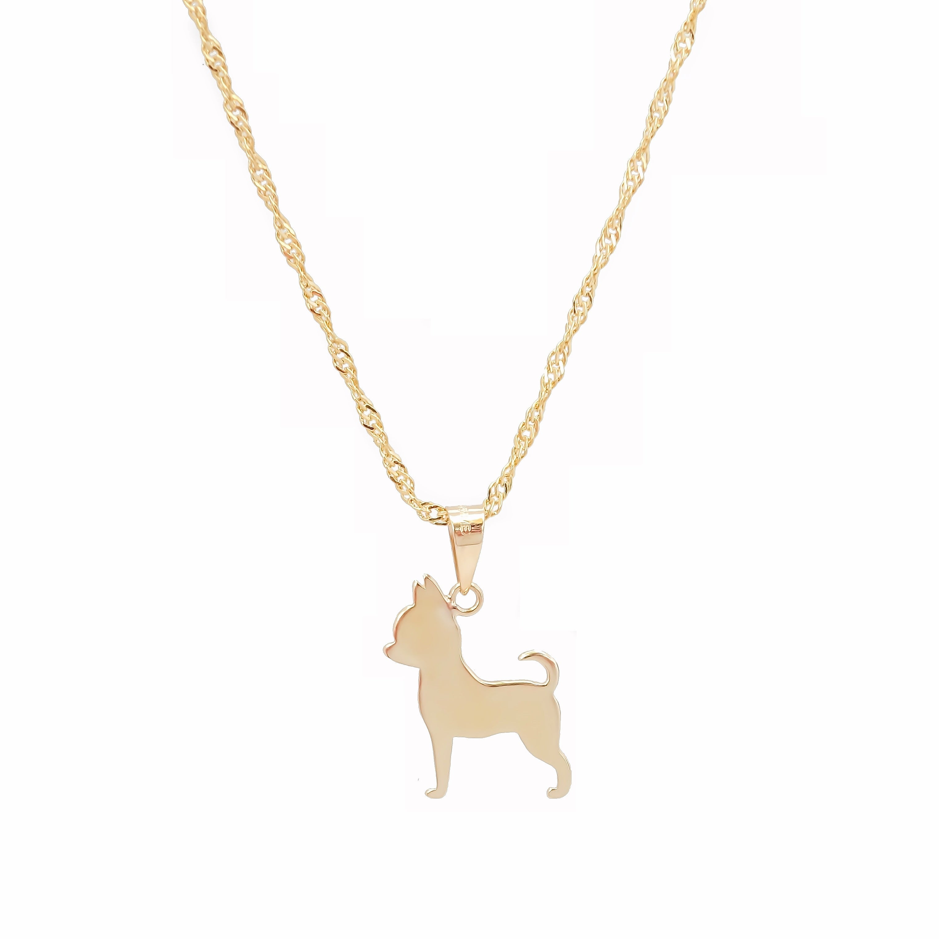 Amor Eterno - Dije Perrito Chihuahua Oro 10k + Cadena Regalo