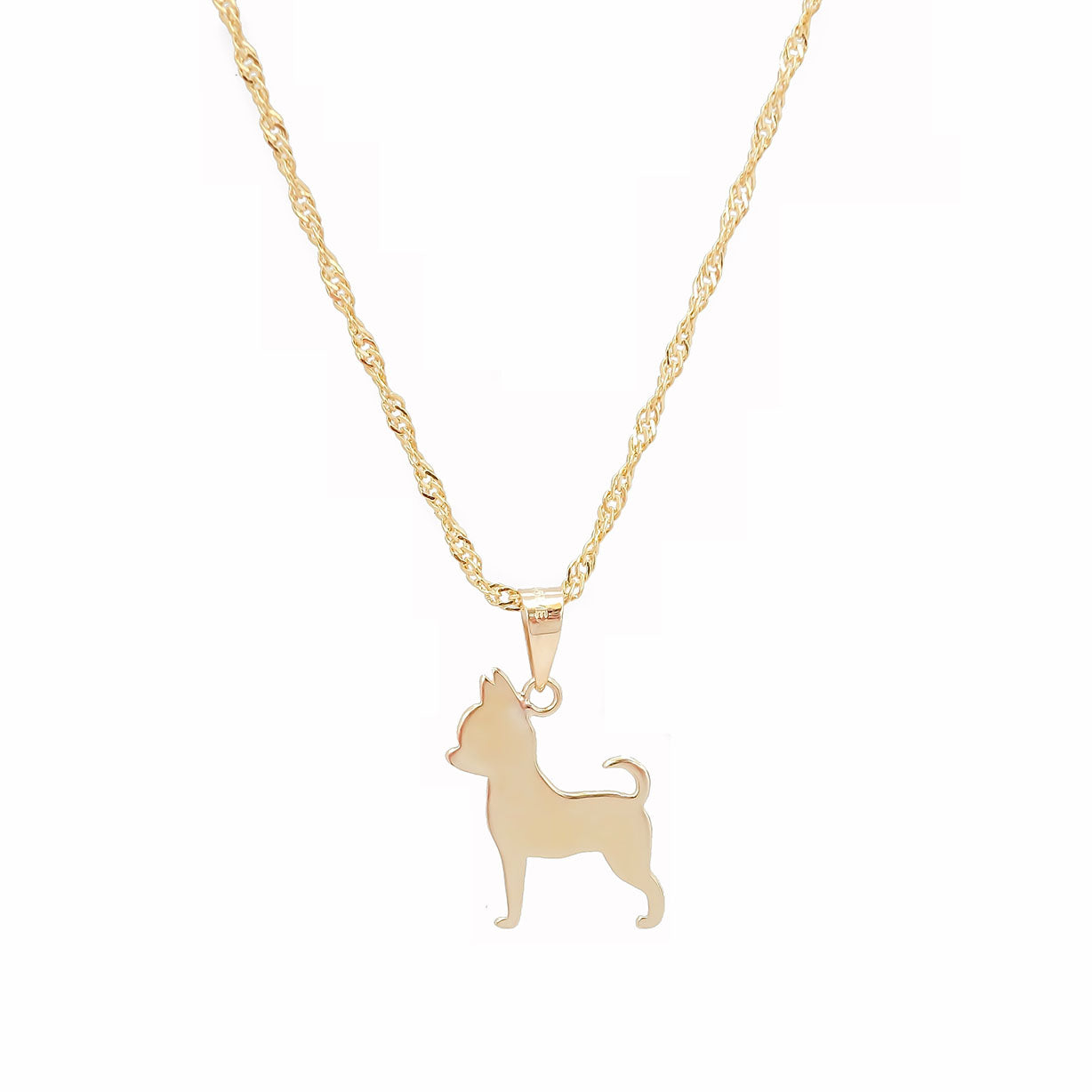 Amor Eterno - Dije Perrito Chihuahua Oro 14k + Cadena Regalo