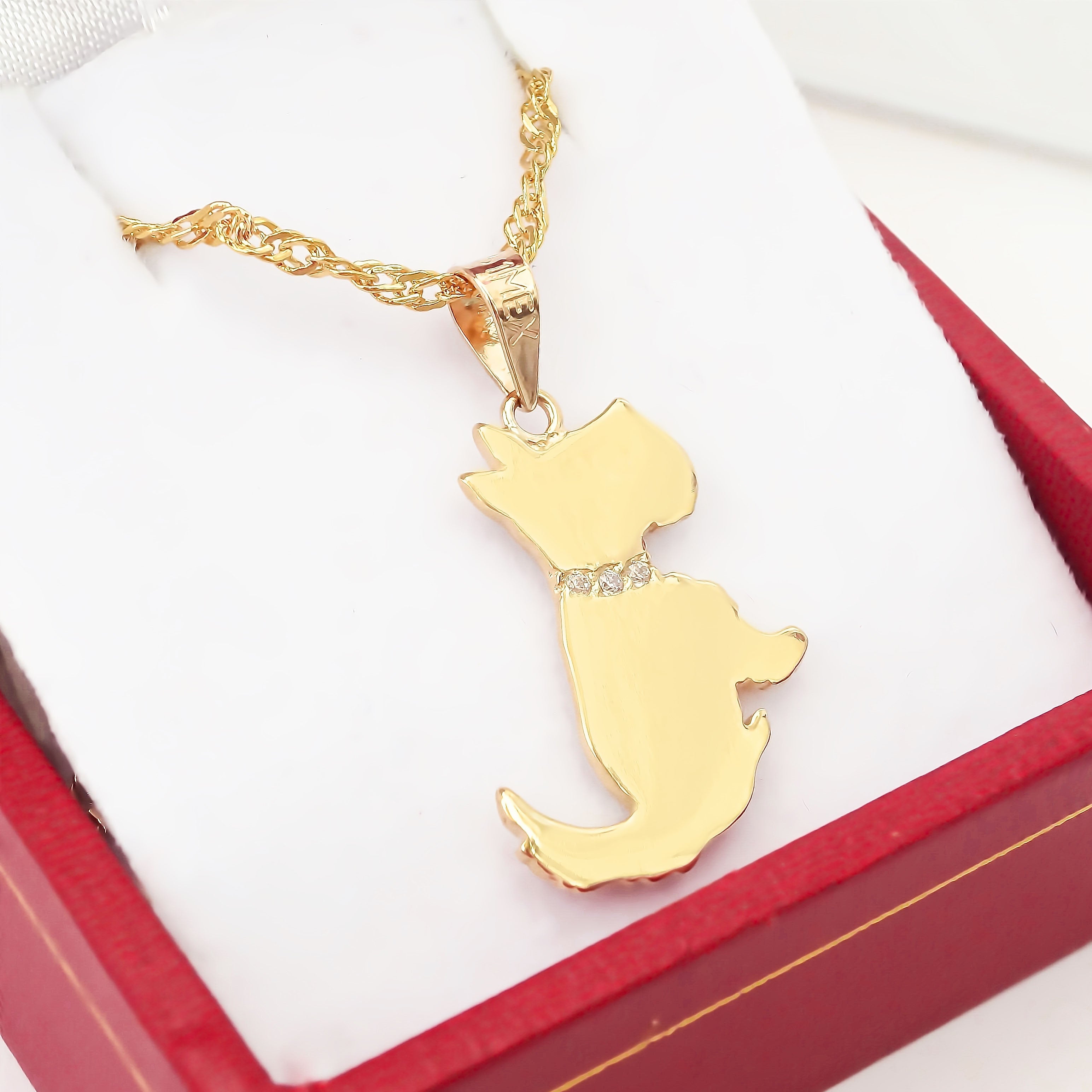 Amor Eterno - Dije Perrito Schnauzer Oro 14k + Cadena de Regalo