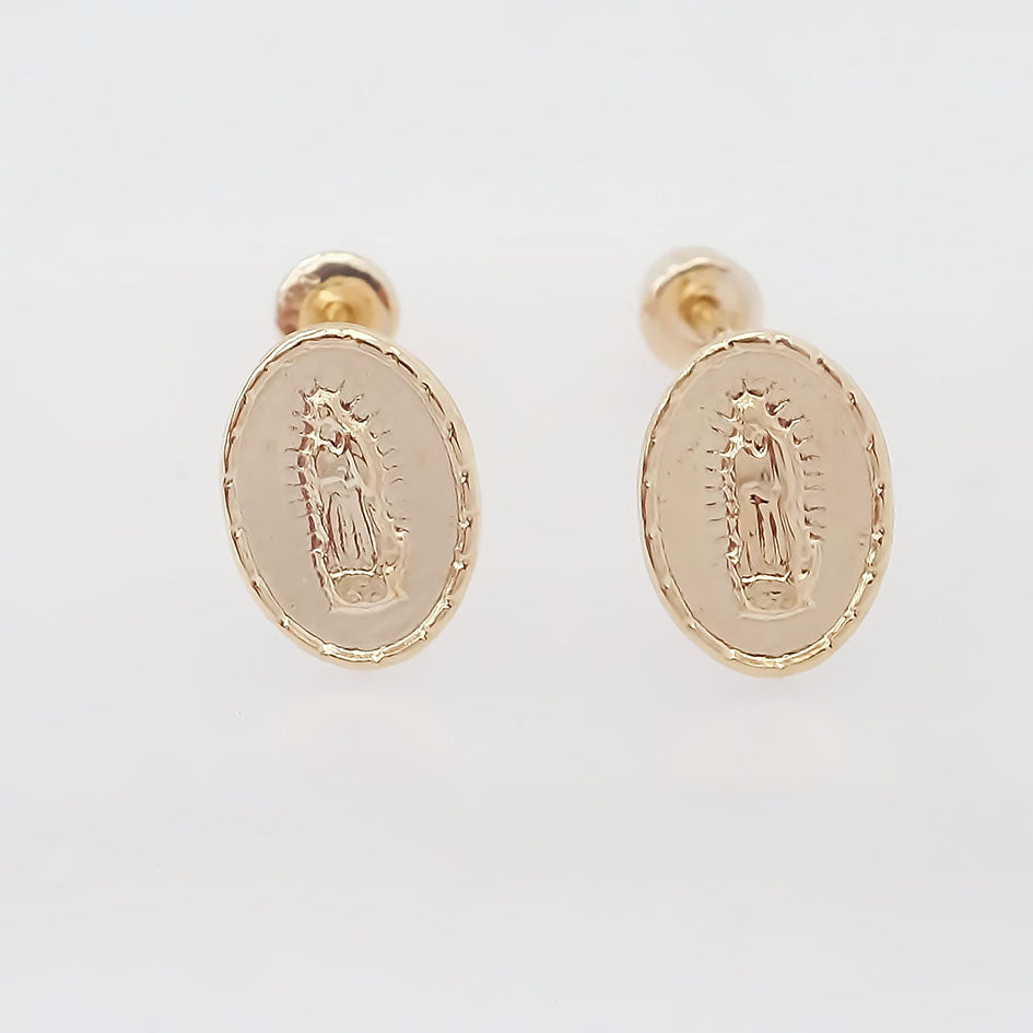 Amor Eterno - Broqueles Virgen / Aretes / Oro 10k + Regalo