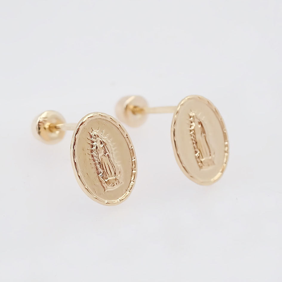 Amor Eterno - Broqueles Virgen / Aretes / Oro 10k + Regalo