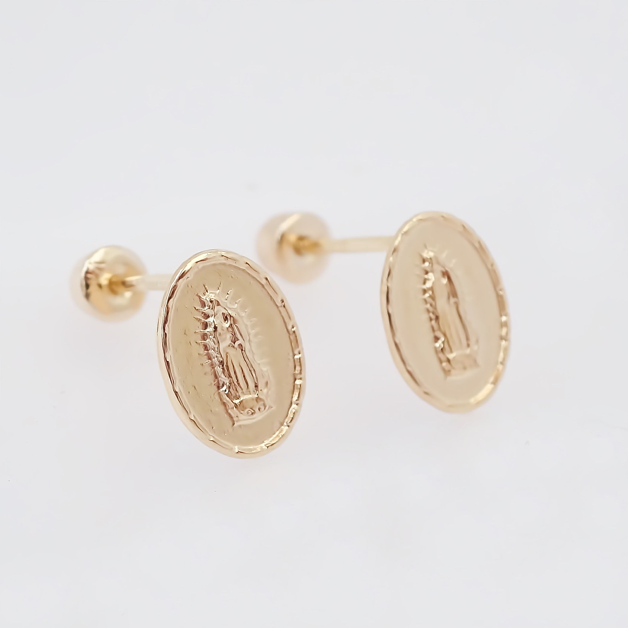 Amor Eterno - Broqueles Virgen / Aretes / Oro 10k + Regalo