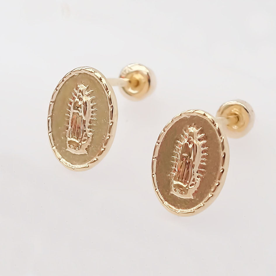 Amor Eterno - Broqueles Virgen / Aretes / Oro 10k + Regalo