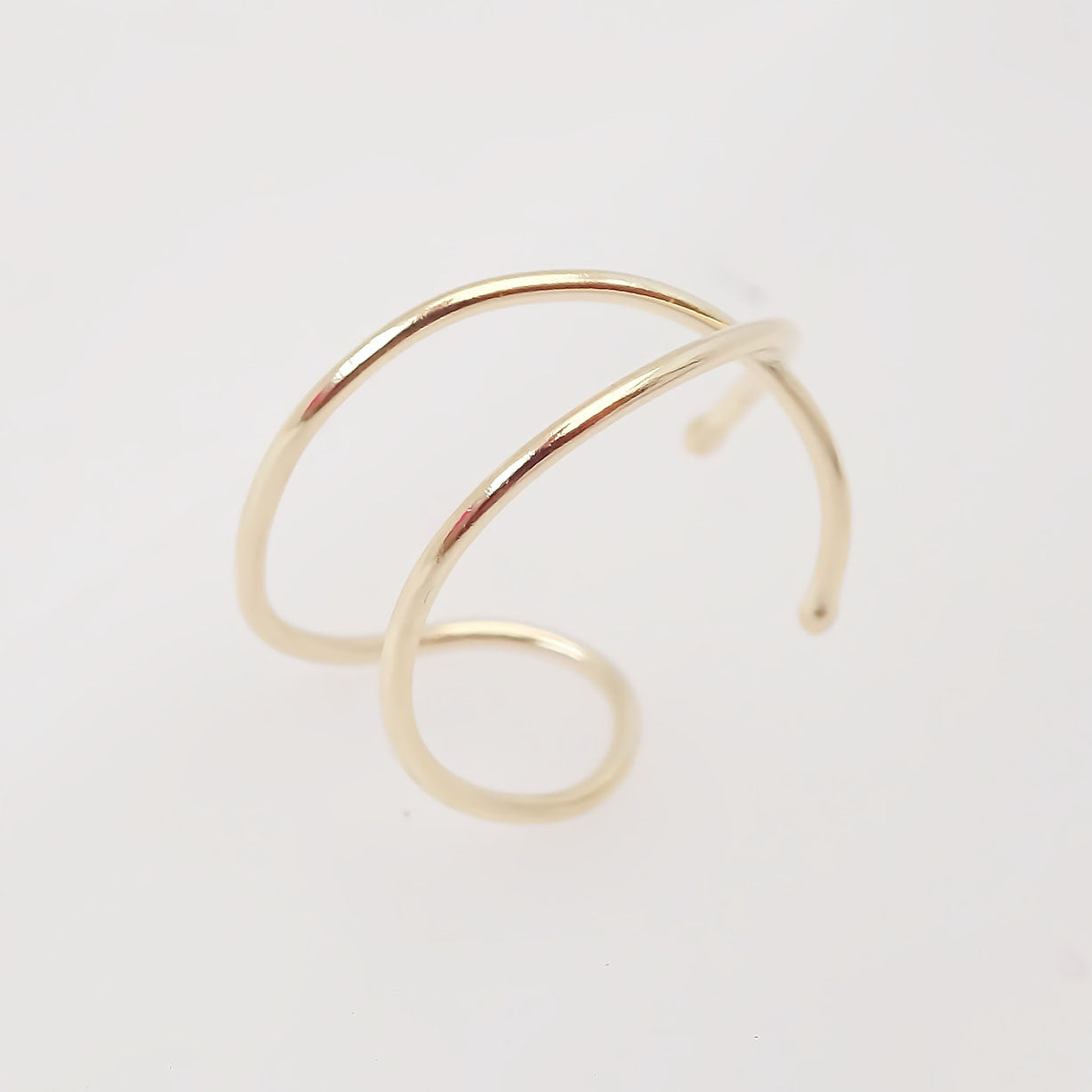 Amor Eterno - Earcuff X / Aretes Falsa Perforación / Oro 10k