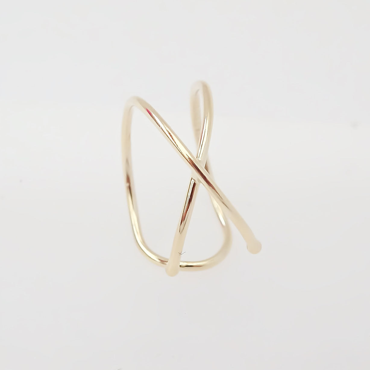 Amor Eterno - Earcuff X / Aretes Falsa Perforación / Oro 10k