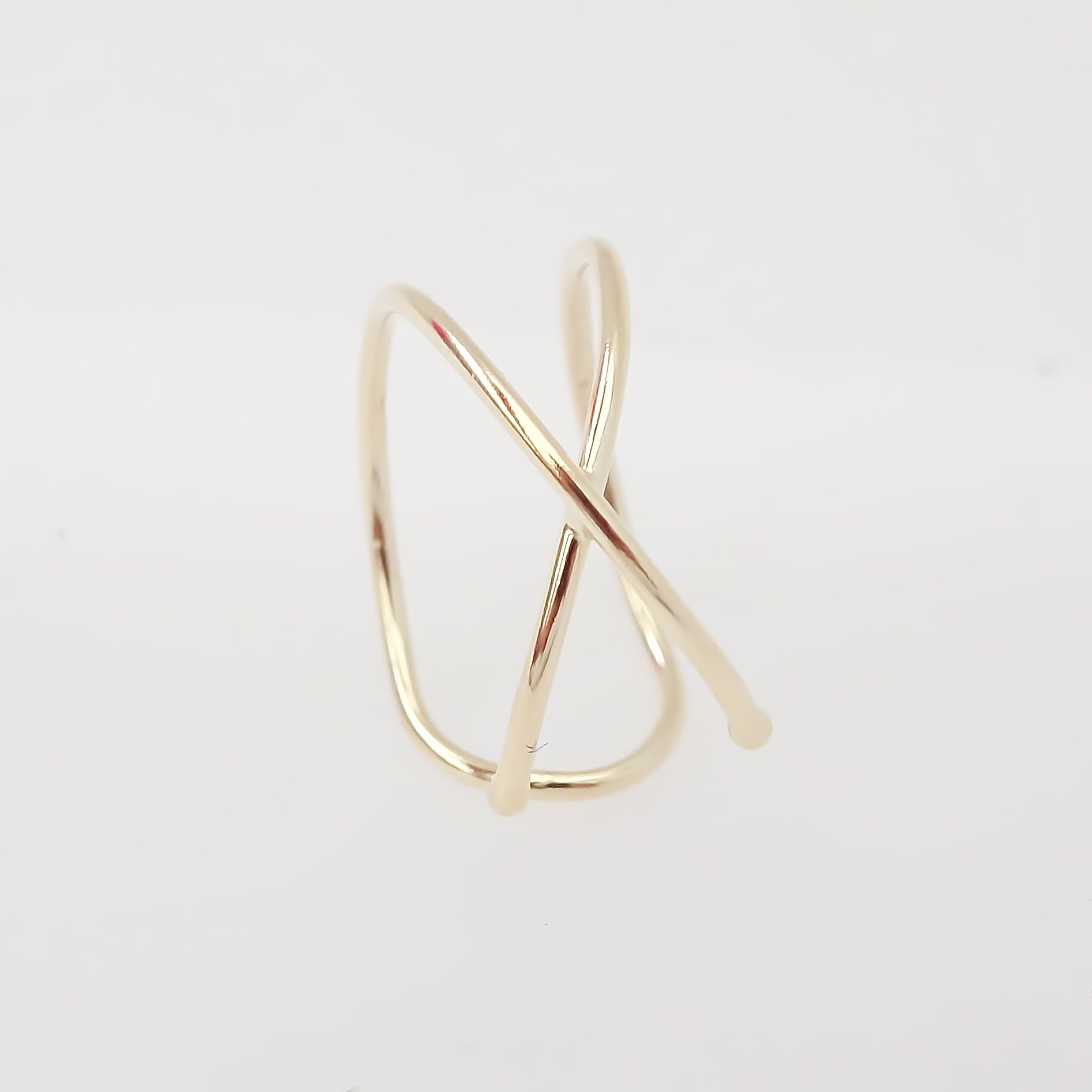Amor Eterno - Earcuff X / Aretes Falsa Perforación / Oro 10k