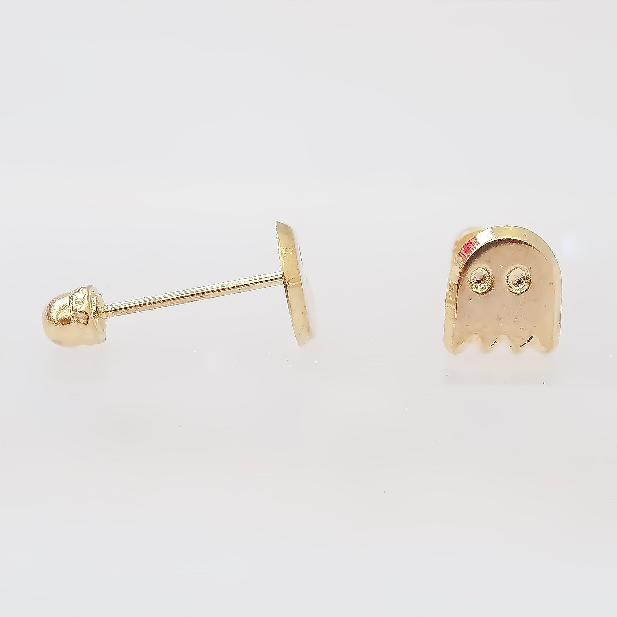 Amor Eterno - Broqueles Par Pacman Fantasma Aretes / Oro 10k