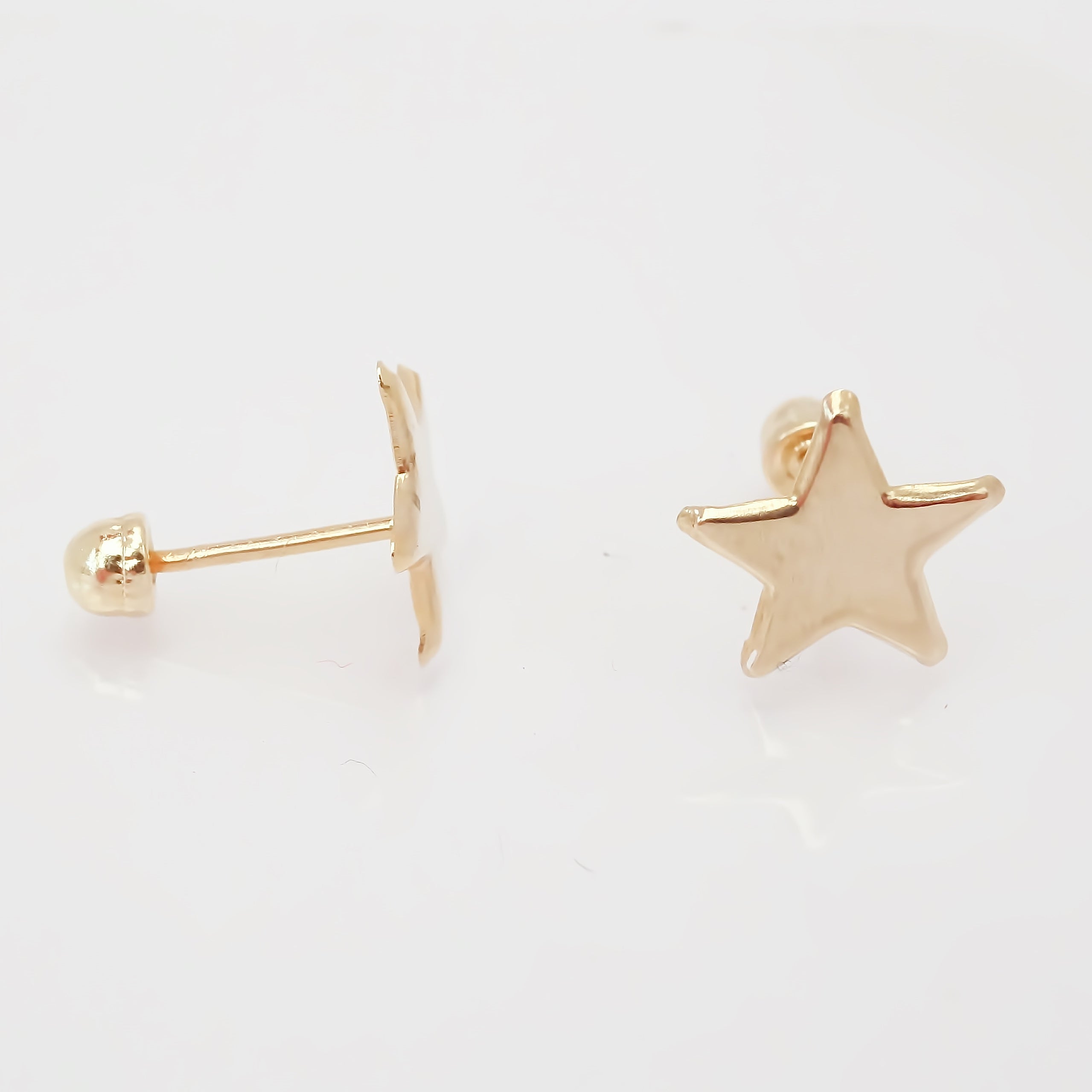Amor Eterno - Broqueles Estrella / Aretes / Oro Sólido 10k