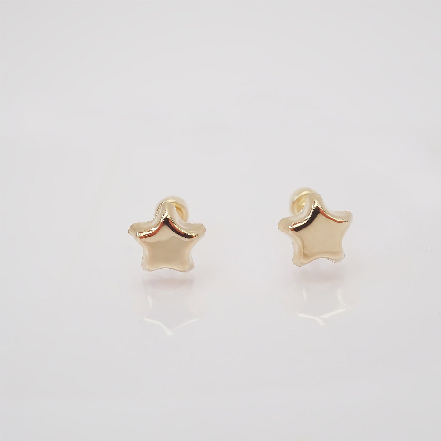 Amor Eterno - Broqueles Estrellita Origami Aretes / Oro 10k