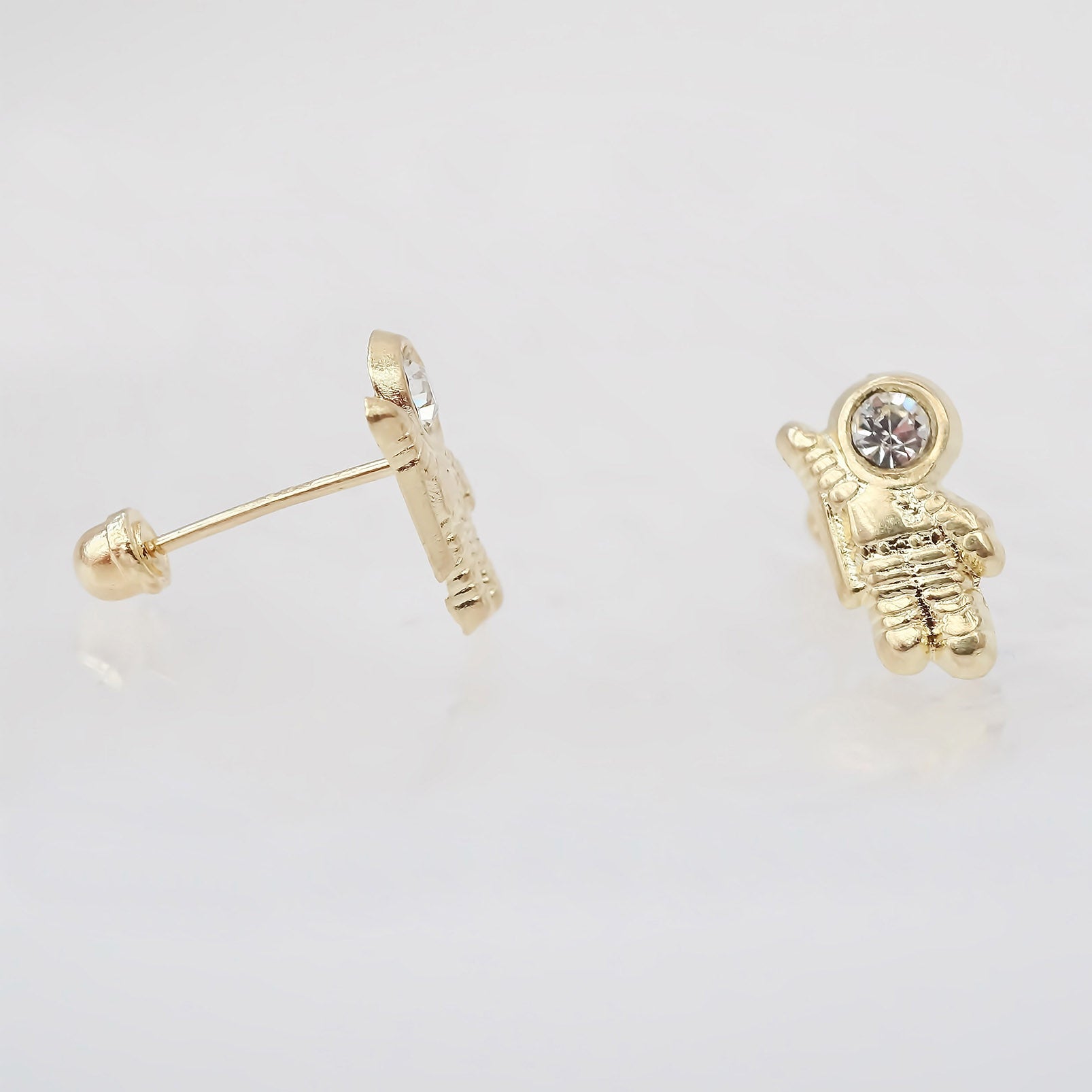 Amor Eterno - Broqueles Astronauta / Aretes / Oro 10k