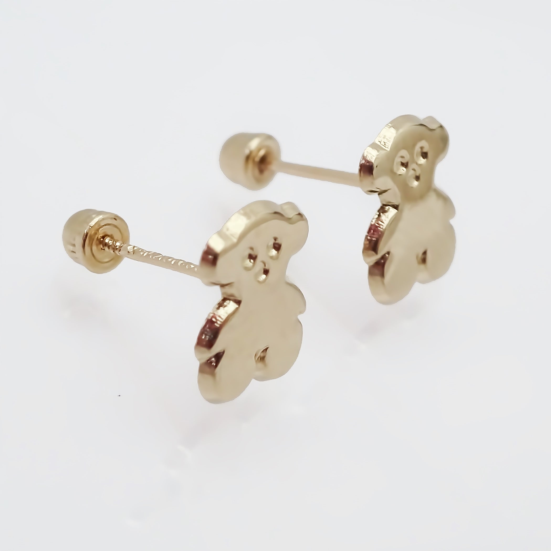 Amor Eterno - Broqueles / Aretes Osito Grande / Oro 10k