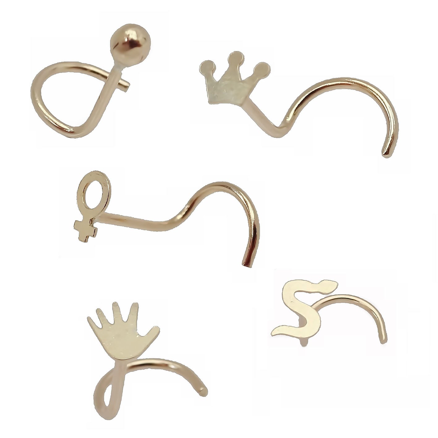 Amor Eterno - Piercing Para Nariz / Oro Sólido 10k