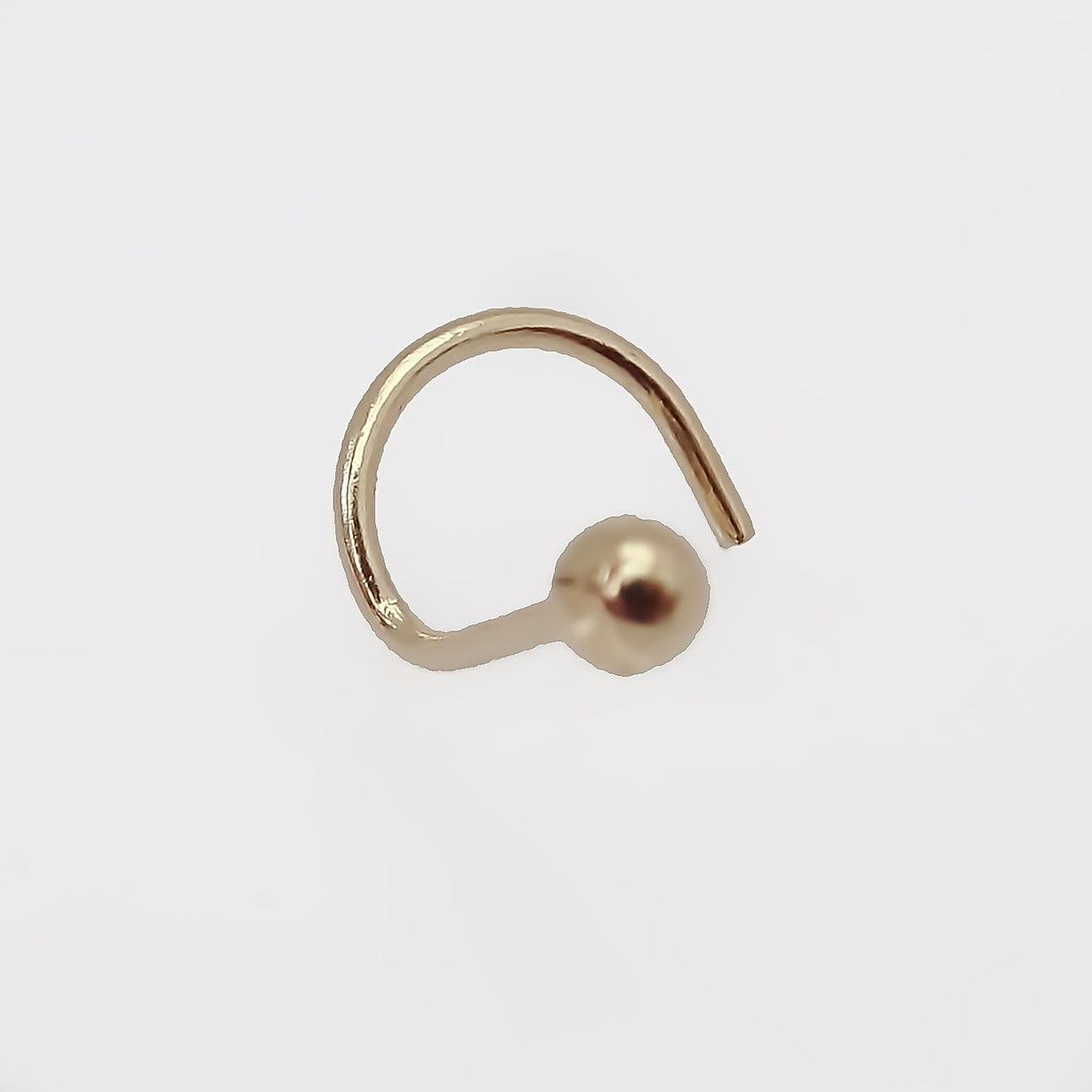 Amor Eterno - Piercing Para Nariz / Oro Sólido 10k