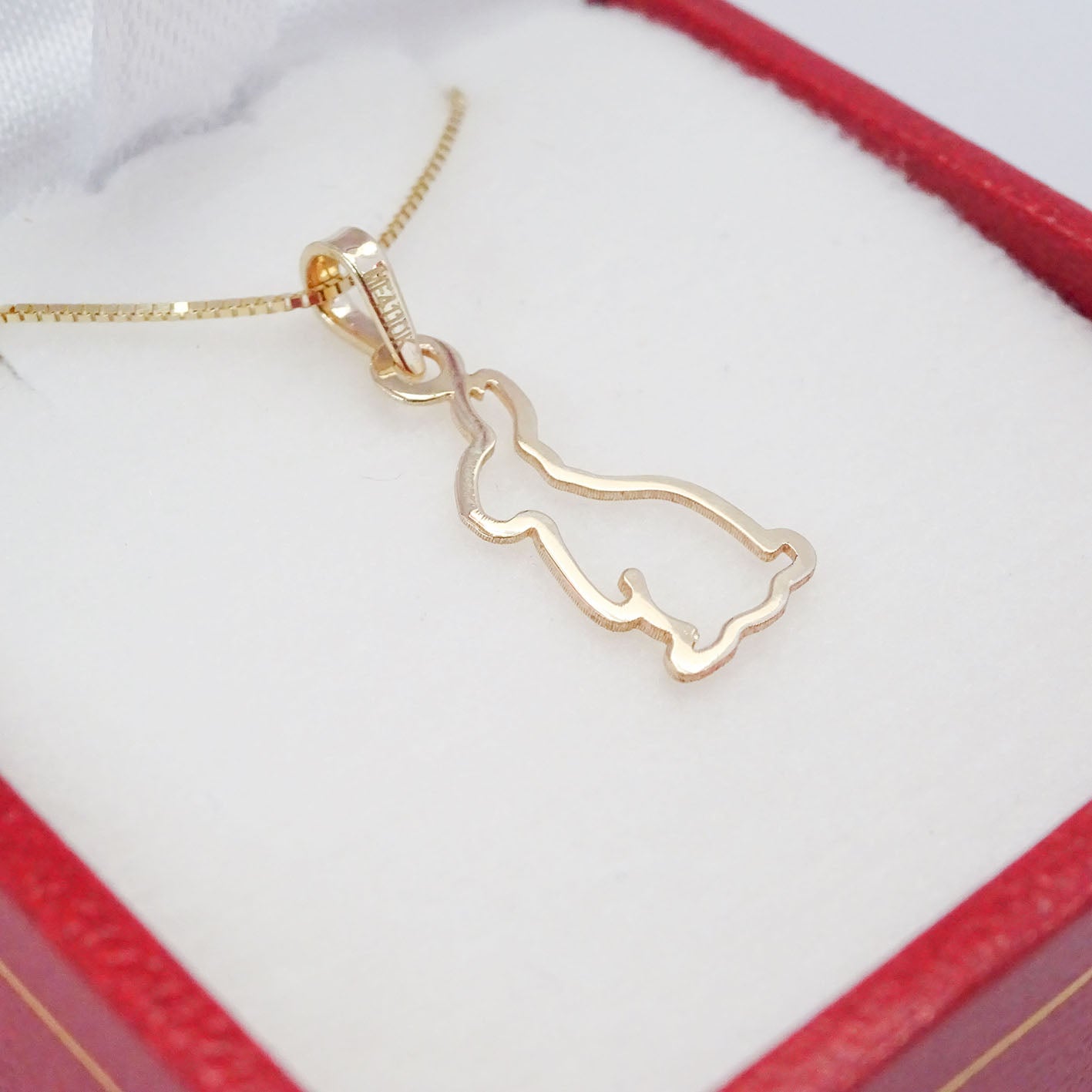 Amor Eterno - Dije Y Cadena / Liebre / Oro Sólido 10k