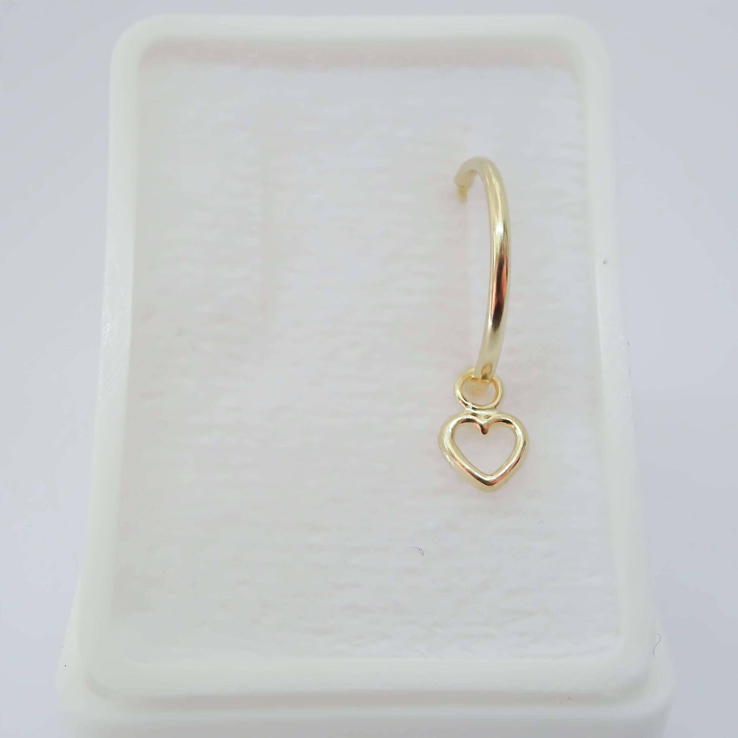 Amor Eterno - 2 Dijes Para Arracada Corazón Oro 10k