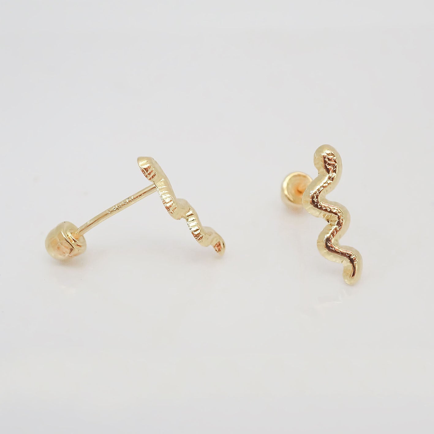 Amor Eterno - Broqueles Serpiente Vibora / Aretes / Lisa 10k