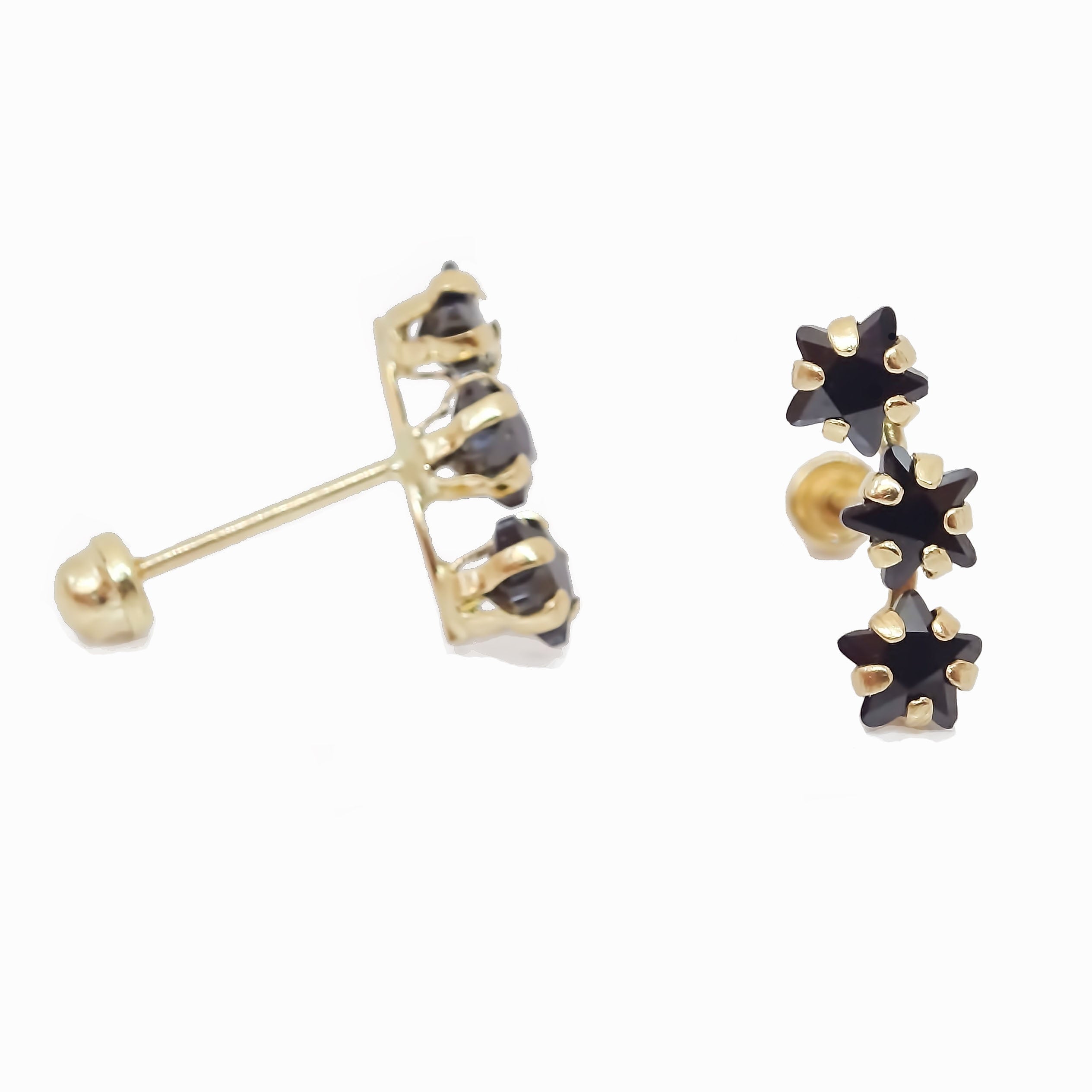 Amor Eterno - Lambada Estrella Fugaz / Aretes / Oro 10k