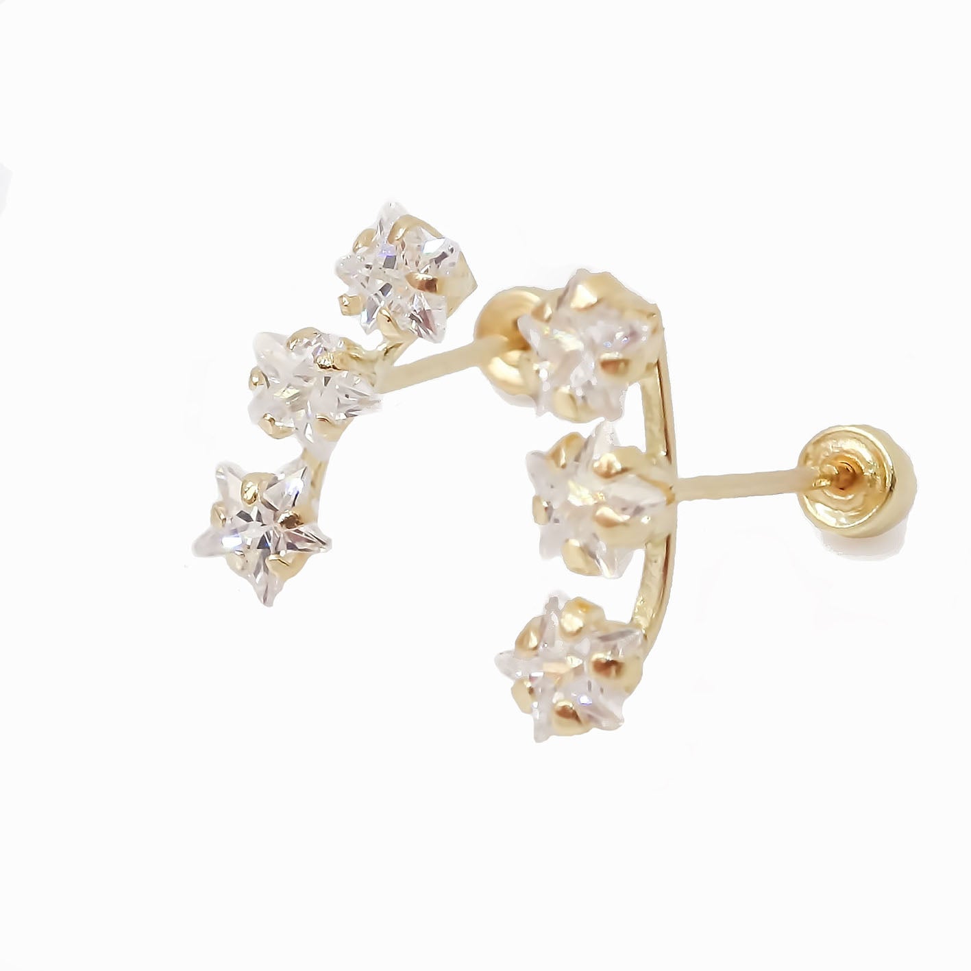 Amor Eterno - Lambada Estrella Fugaz / Aretes / Oro 10k
