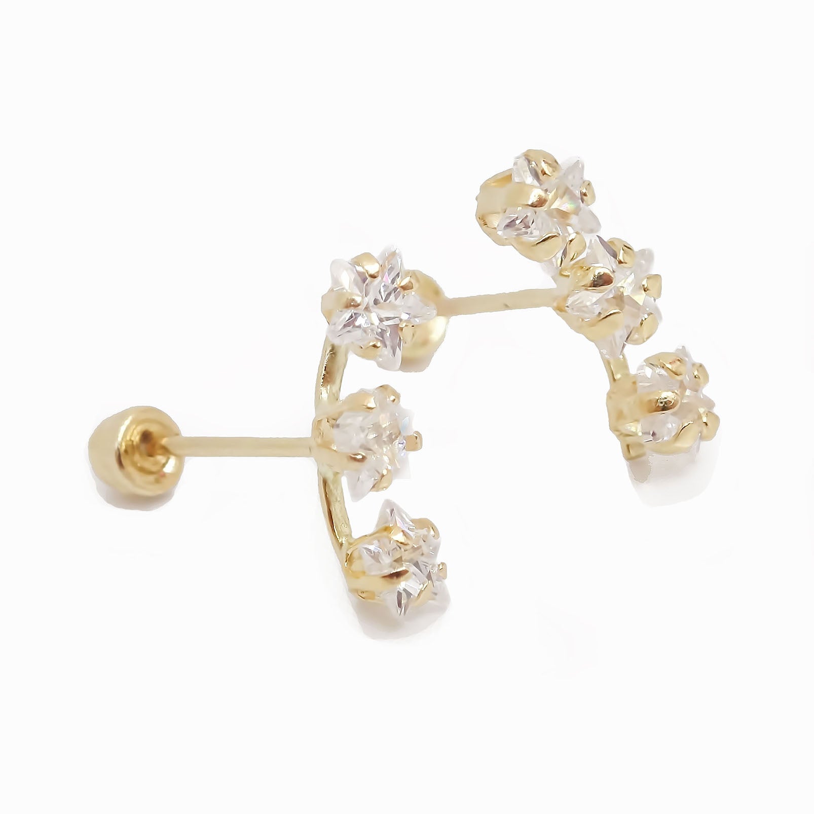 Amor Eterno - Lambada Estrella Fugaz / Aretes / Oro 10k