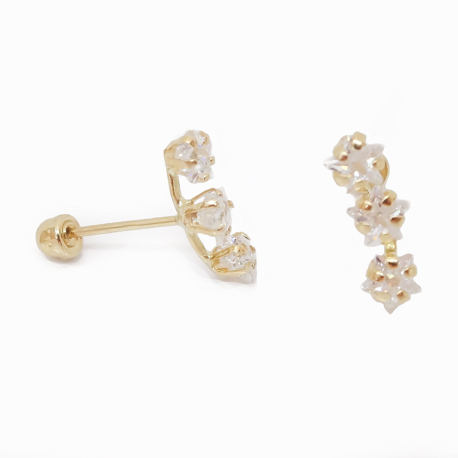 Amor Eterno - Lambada Estrella Fugaz / Aretes / Oro 10k