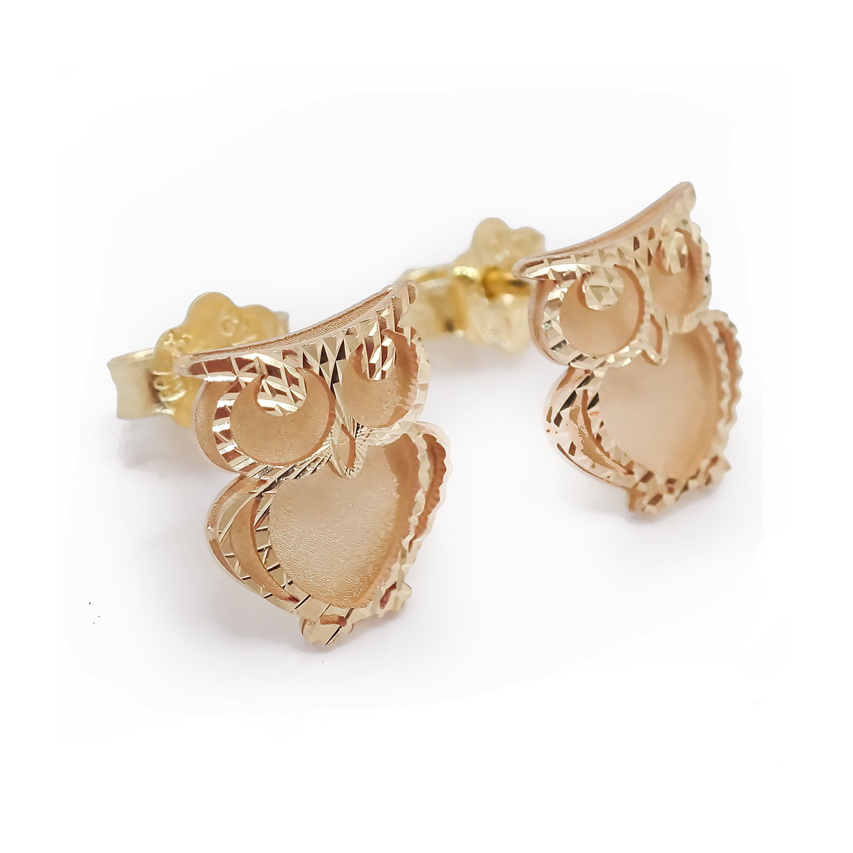 Amor Eterno - Broqueles Buho / Aretes / Oro 10k