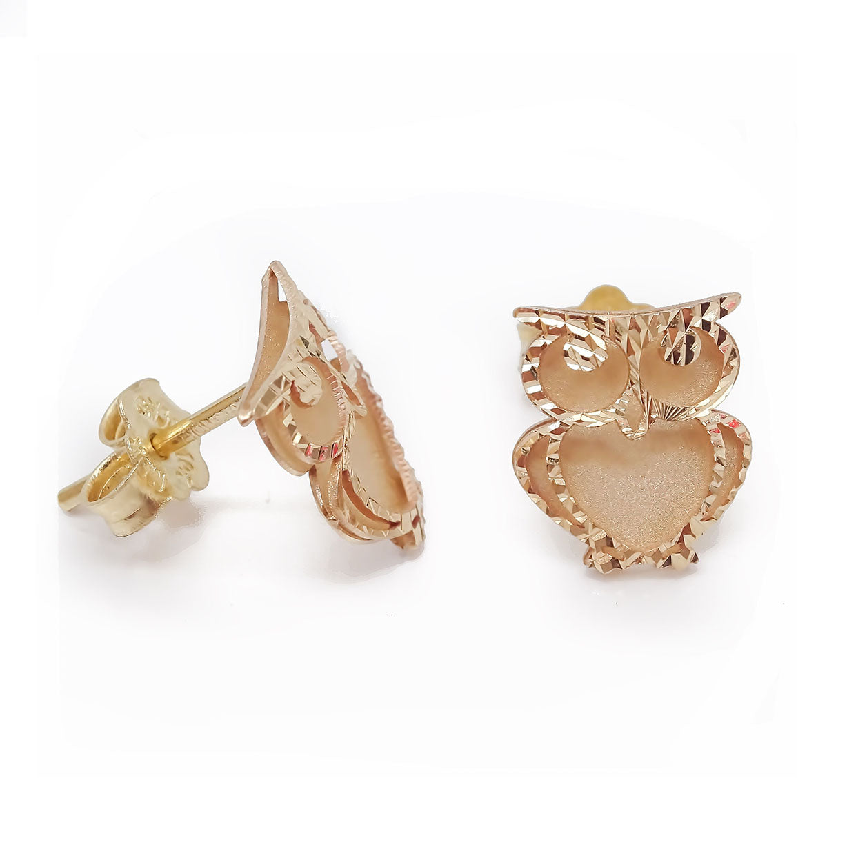 Amor Eterno - Broqueles Buho / Aretes / Oro 10k
