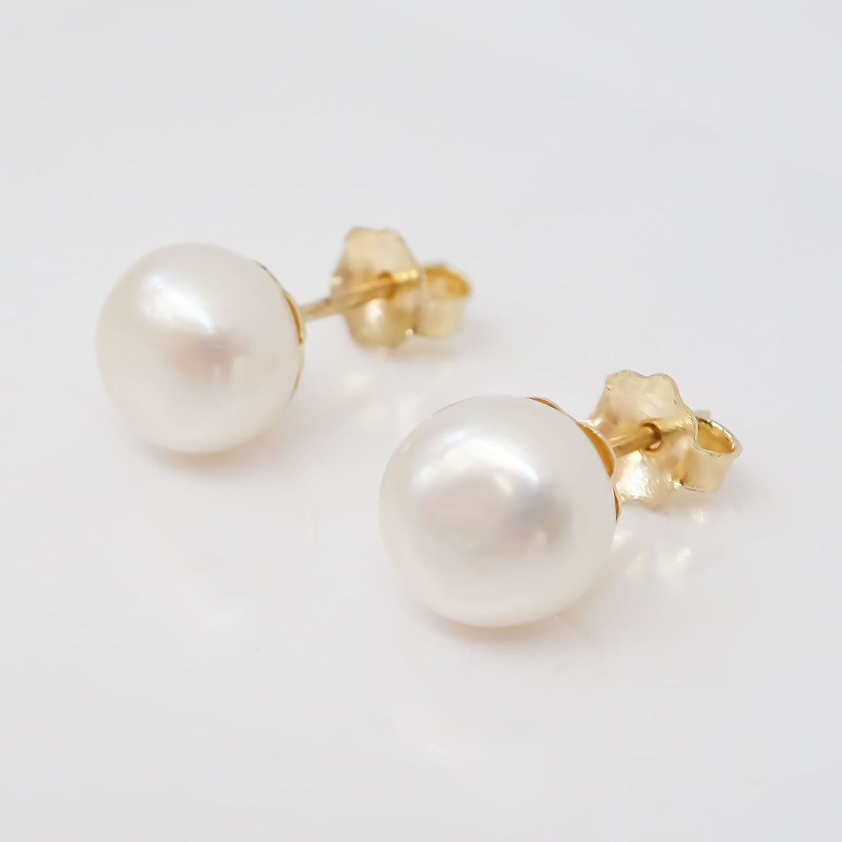 Amor Eterno - Broqueles / Perla Chica / Aretes Oro 10k